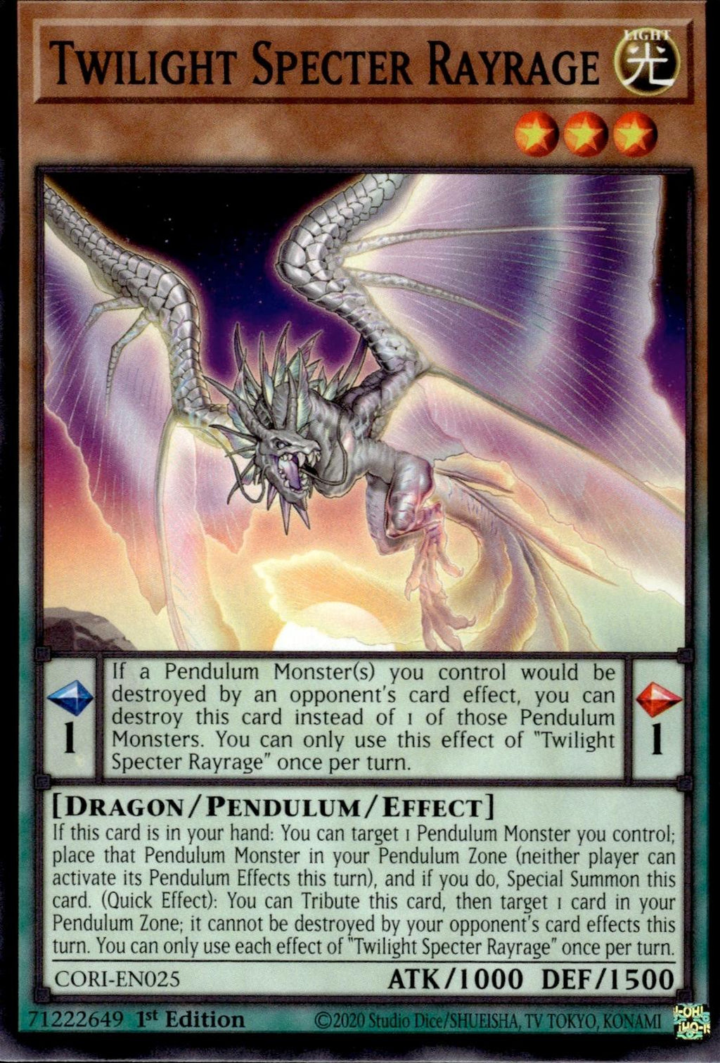 Twilight Specter Rayrage Chaos Origins #CORI-EN025