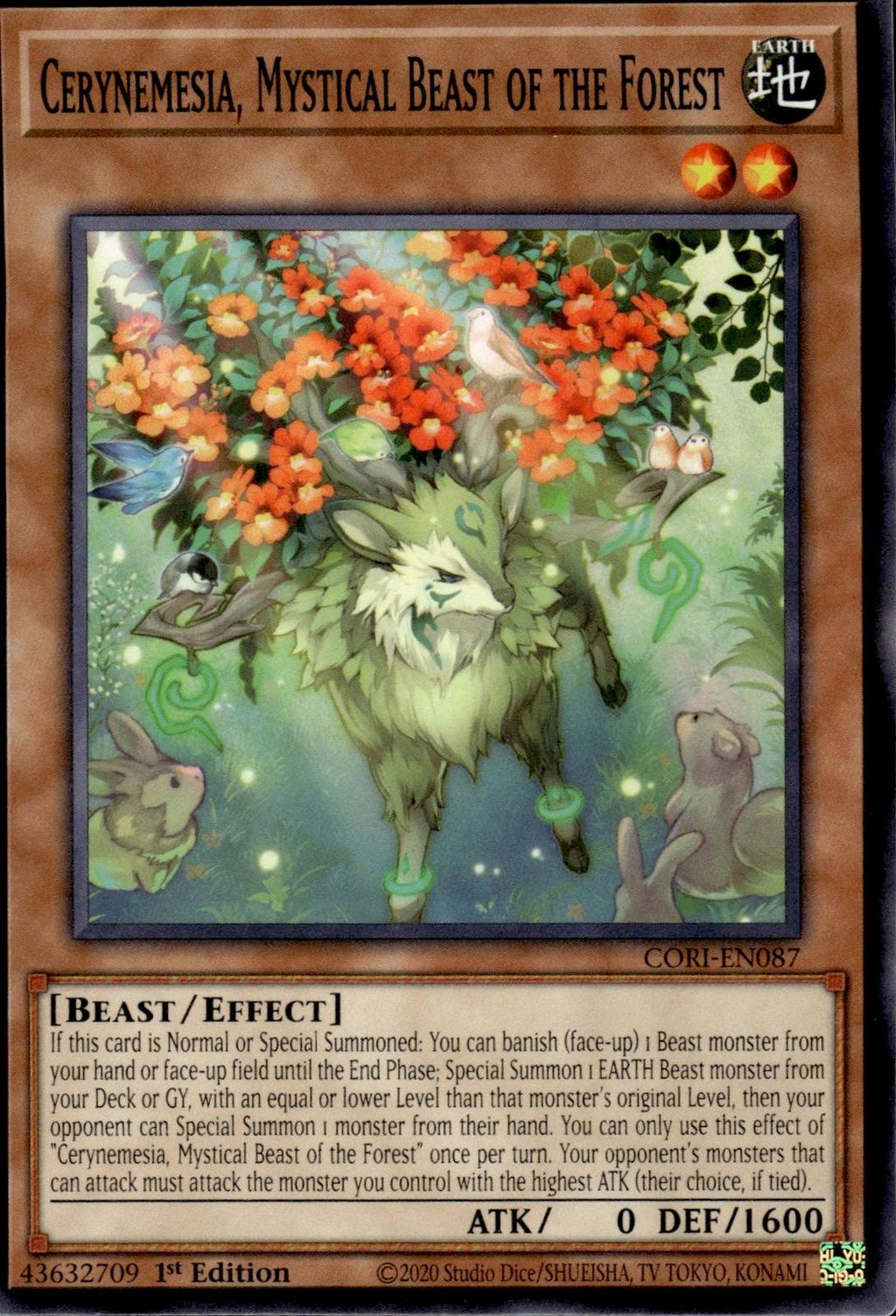 Cerynemesia, Mystical Beast of the Forest Chaos Origins #CORI-EN087