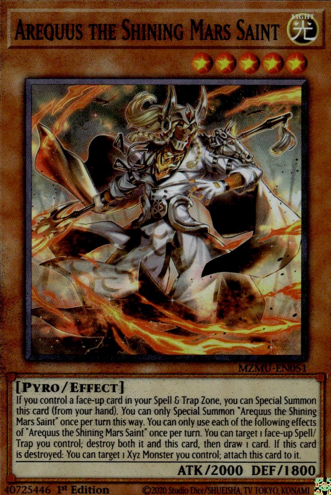 Arequus the Shining Mars Saint Maze of Muertos #MZMU-EN051 Super Rare
