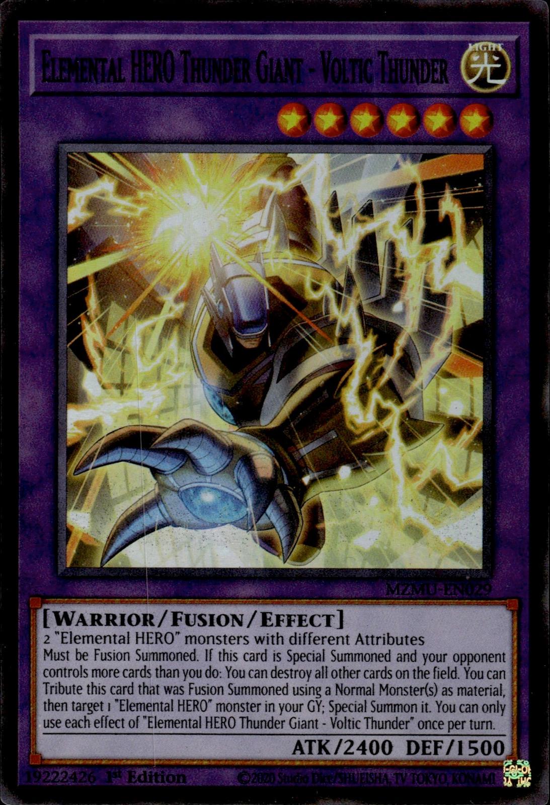 Elemental HERO Thunder Giant Maze of Muertos #MZMU-EN029 Super Rare