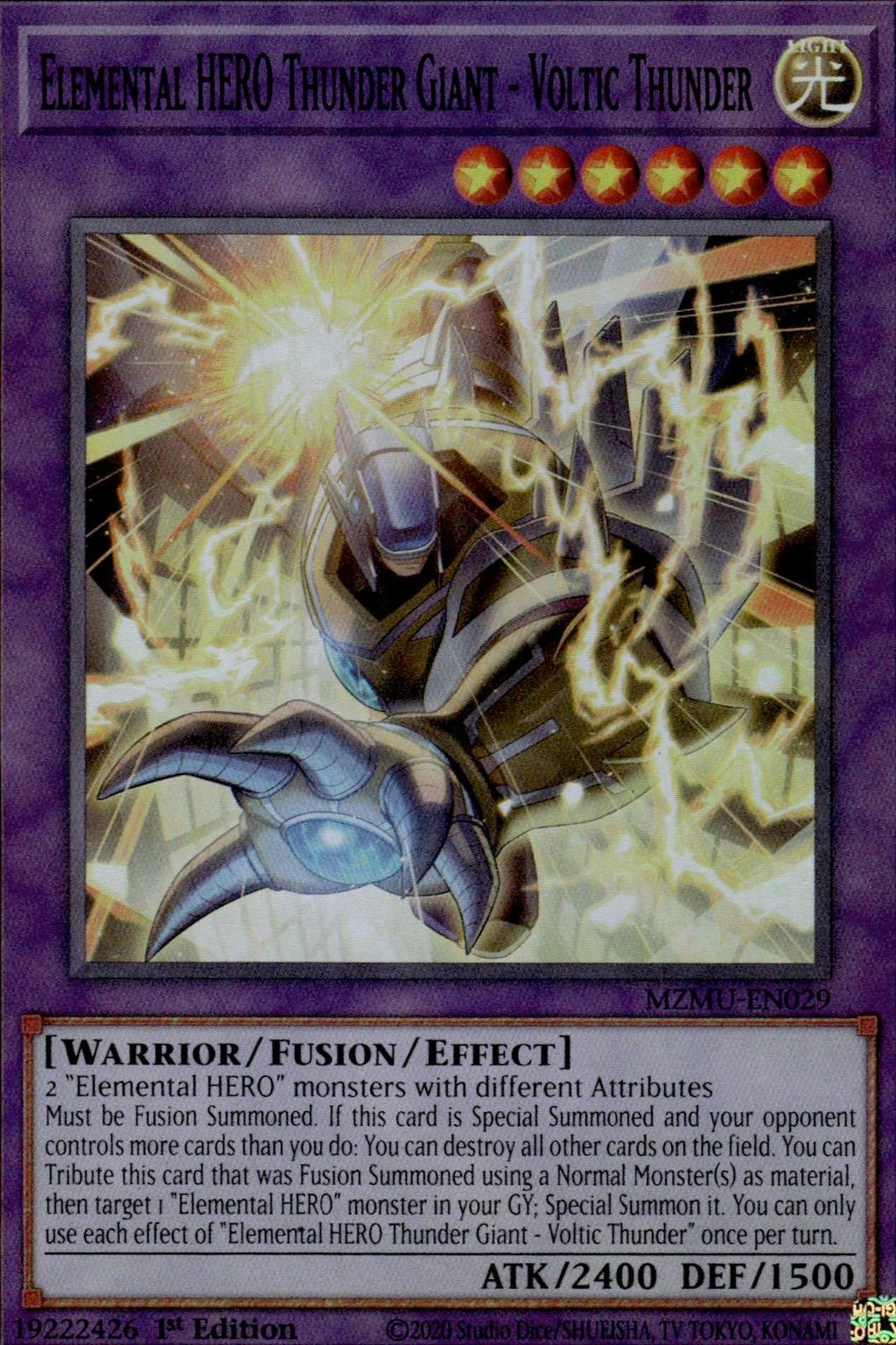 Elemental HERO Thunder Giant Maze of Muertos #MZMU-EN029 Super Rare
