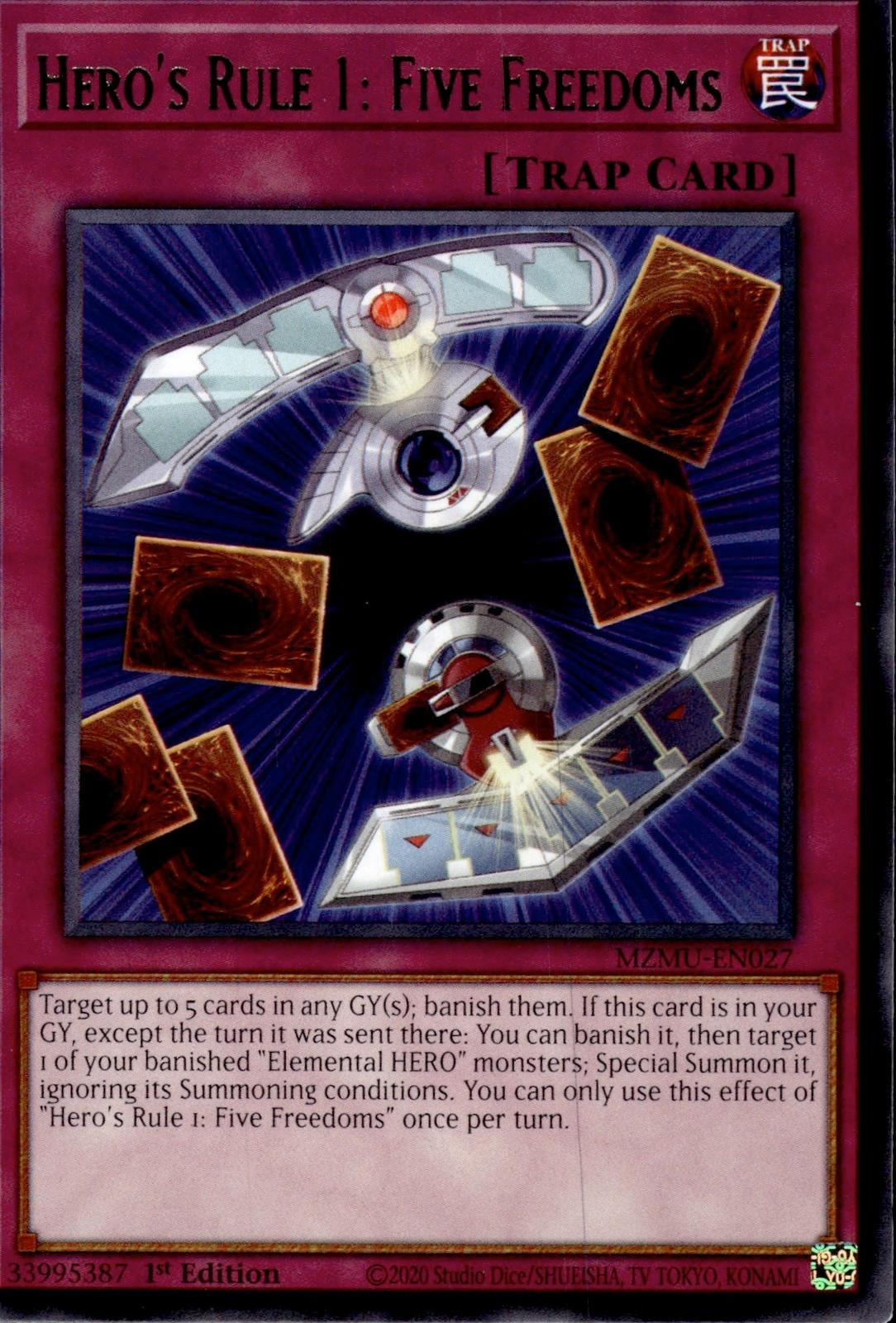 Hero's Rule 1: Five Freedoms Maze of Muertos #MZMU-EN027 Rare