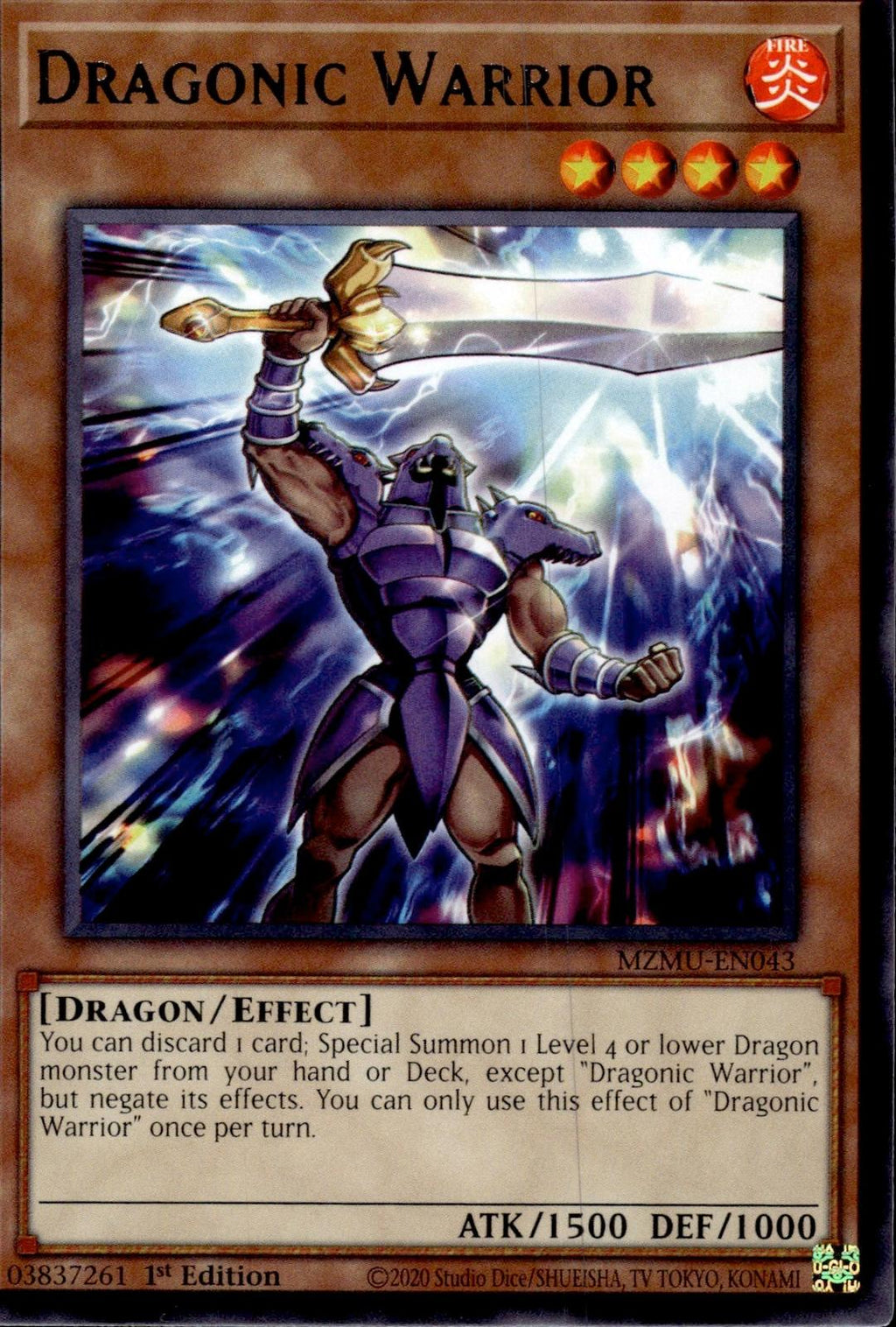 Dragonic Warrior Maze of Muertos #MZMU-EN043 Rare