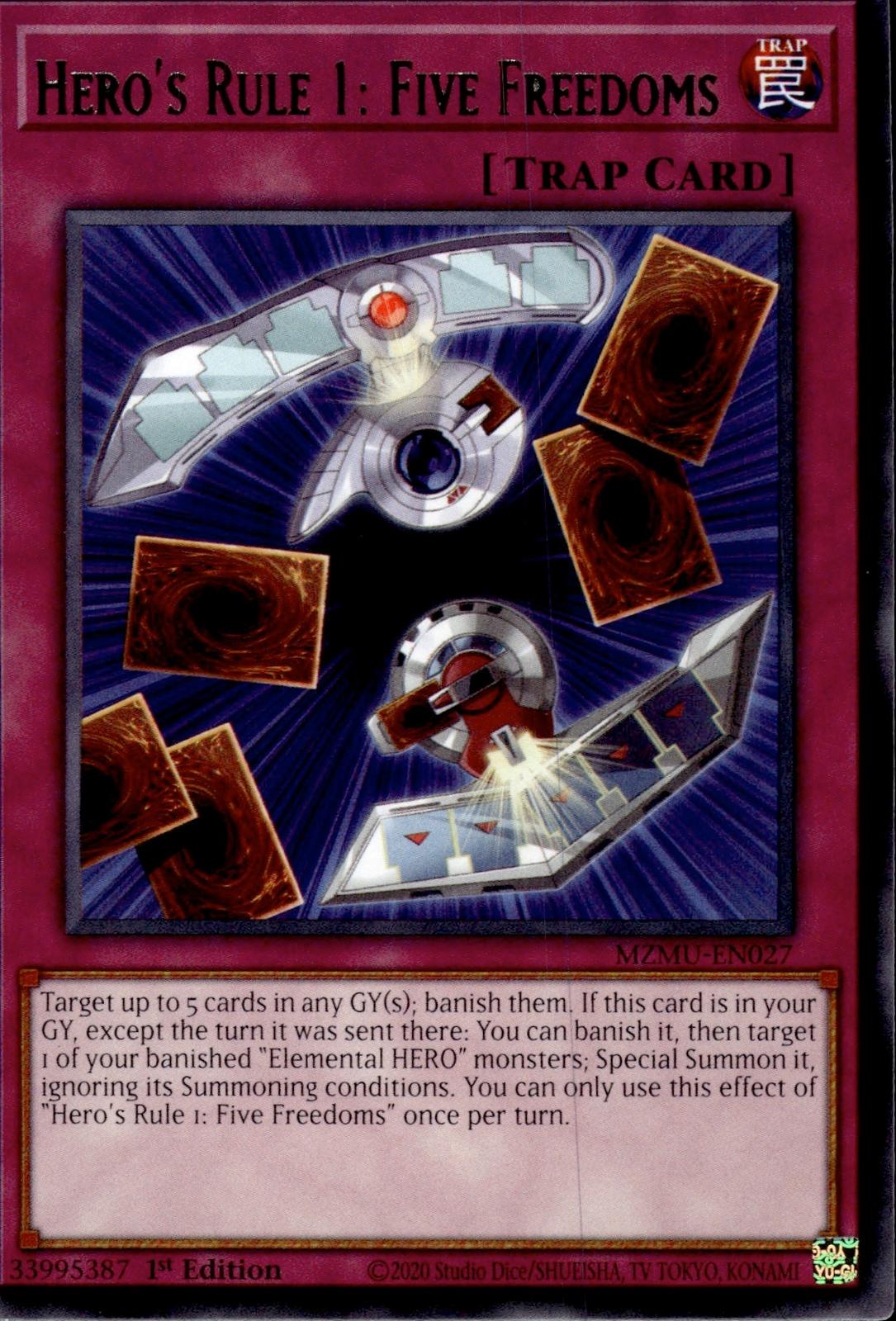 Hero's Rule 1: Five Freedoms Maze of Muertos #MZMU-EN027 Rare