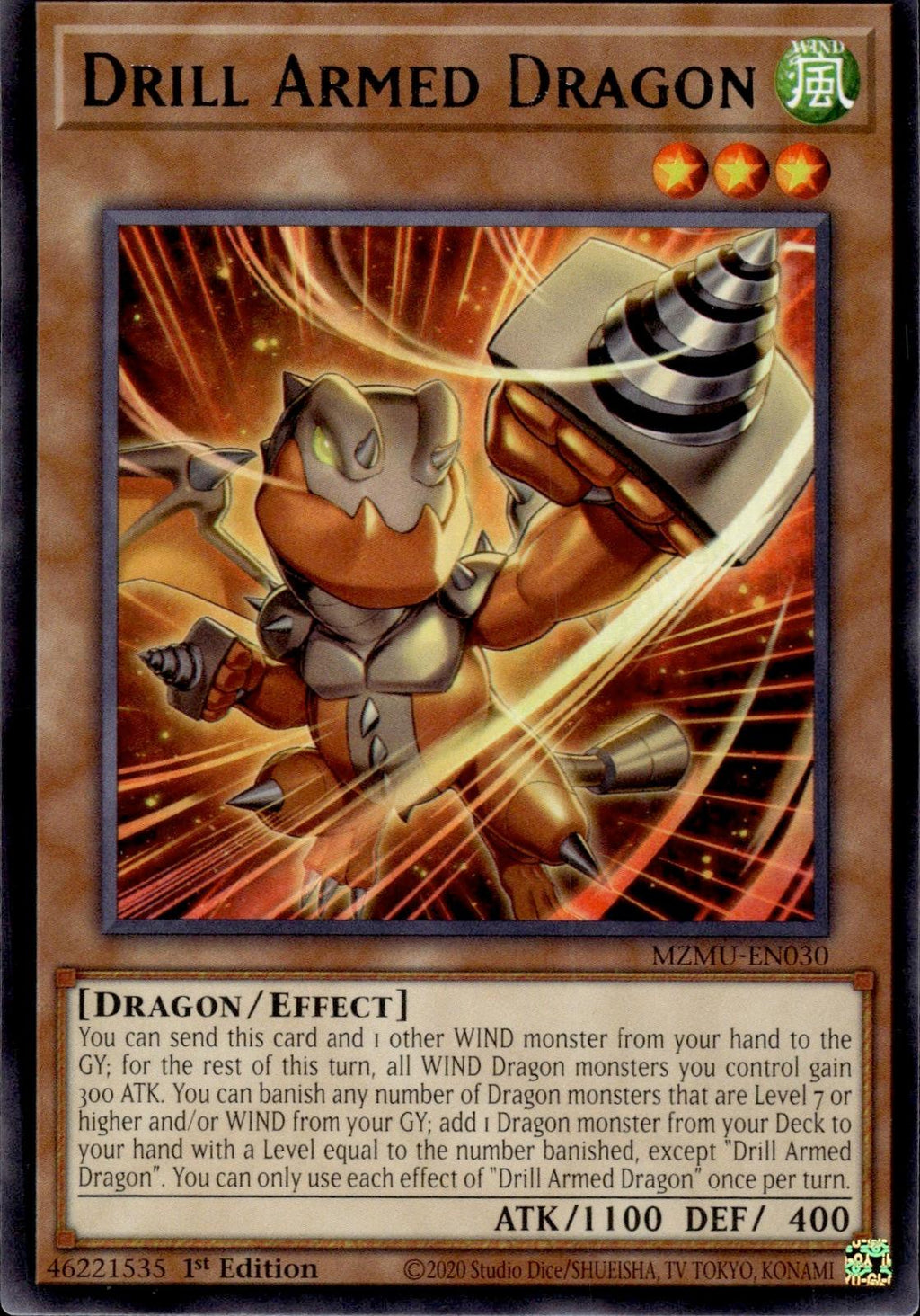 Drill Armed Dragon Maze of Muertos #MZMU-EN030 Rare