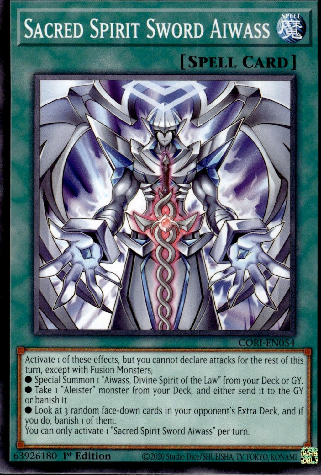 Sacred Spirit Sword Aiwass Chaos Origins #CORI-EN054