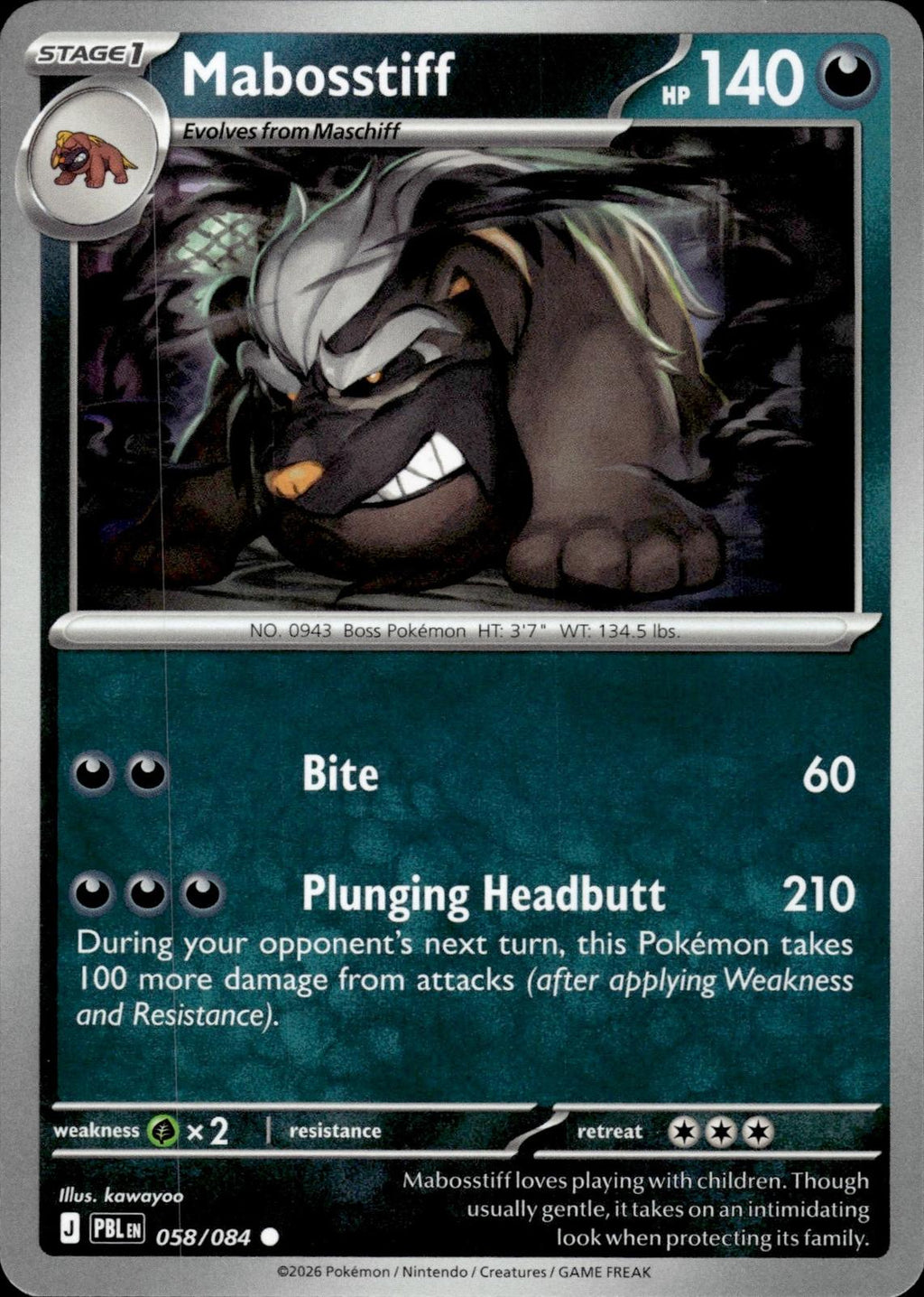 Mabosstiff ME05: Pitch Black #058/084 Common