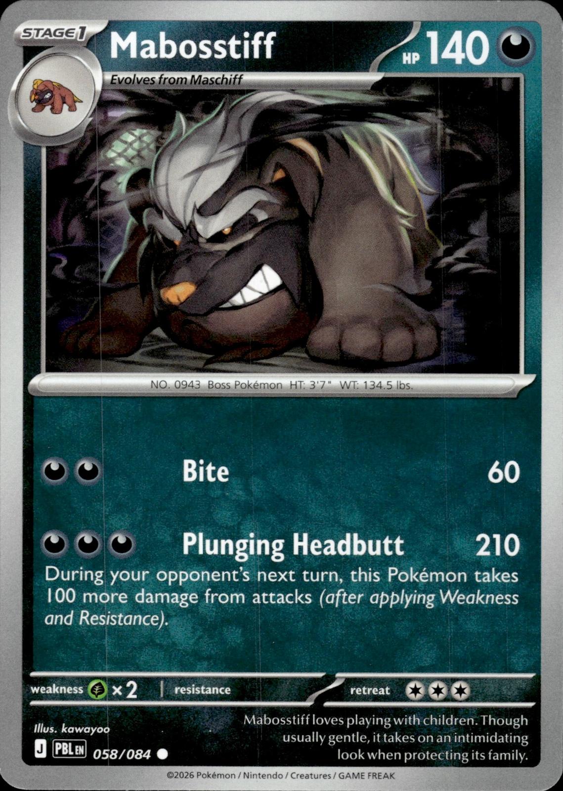 Mabosstiff ME05: Pitch Black #058/084 Common