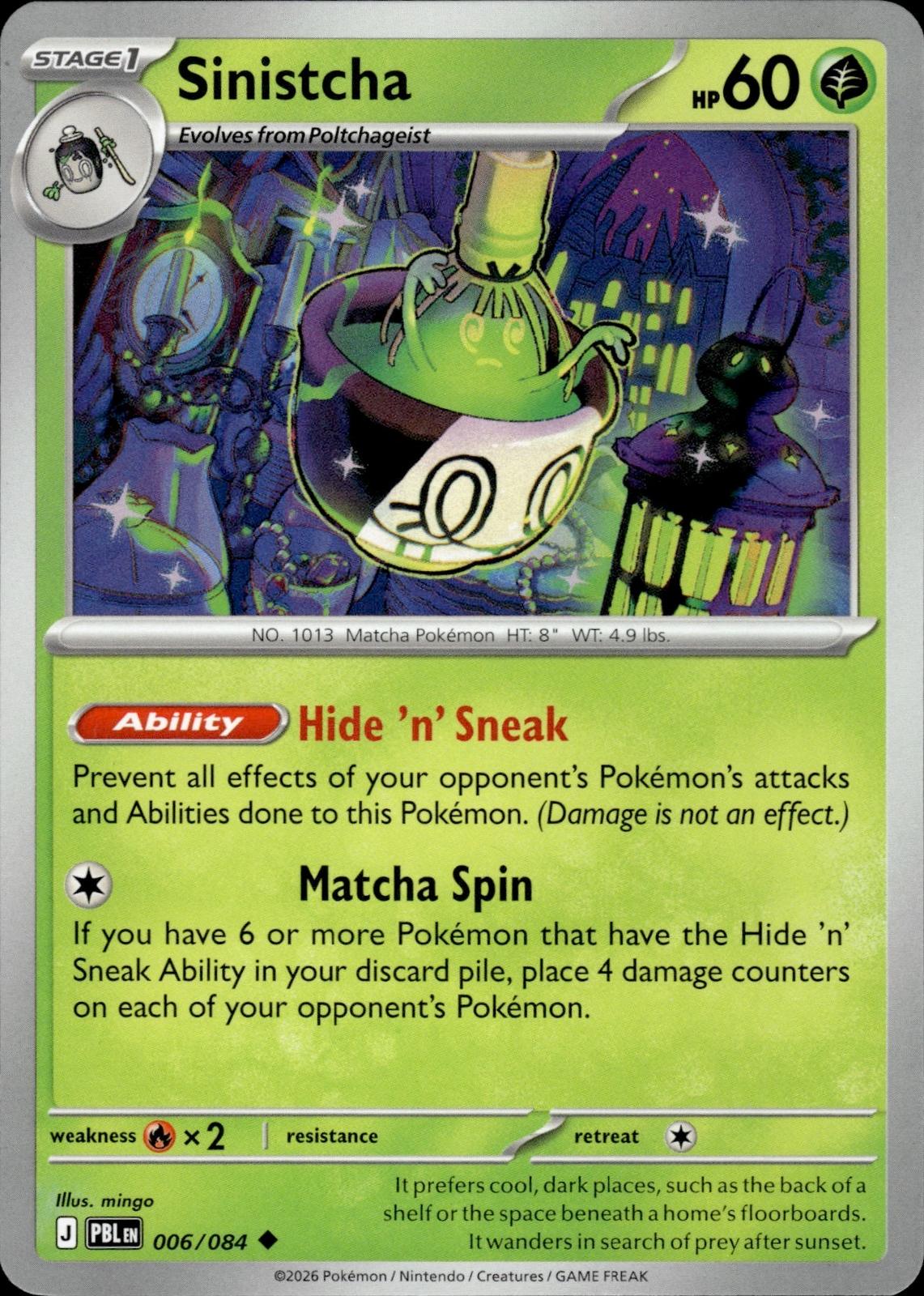Sinistcha ME05: Pitch Black #006/084 Uncommon