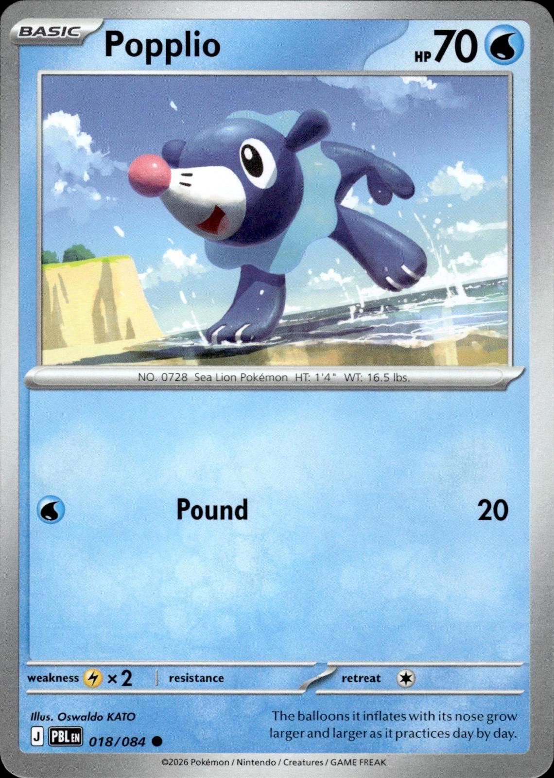 Popplio ME05: Pitch Black #018/084 Common