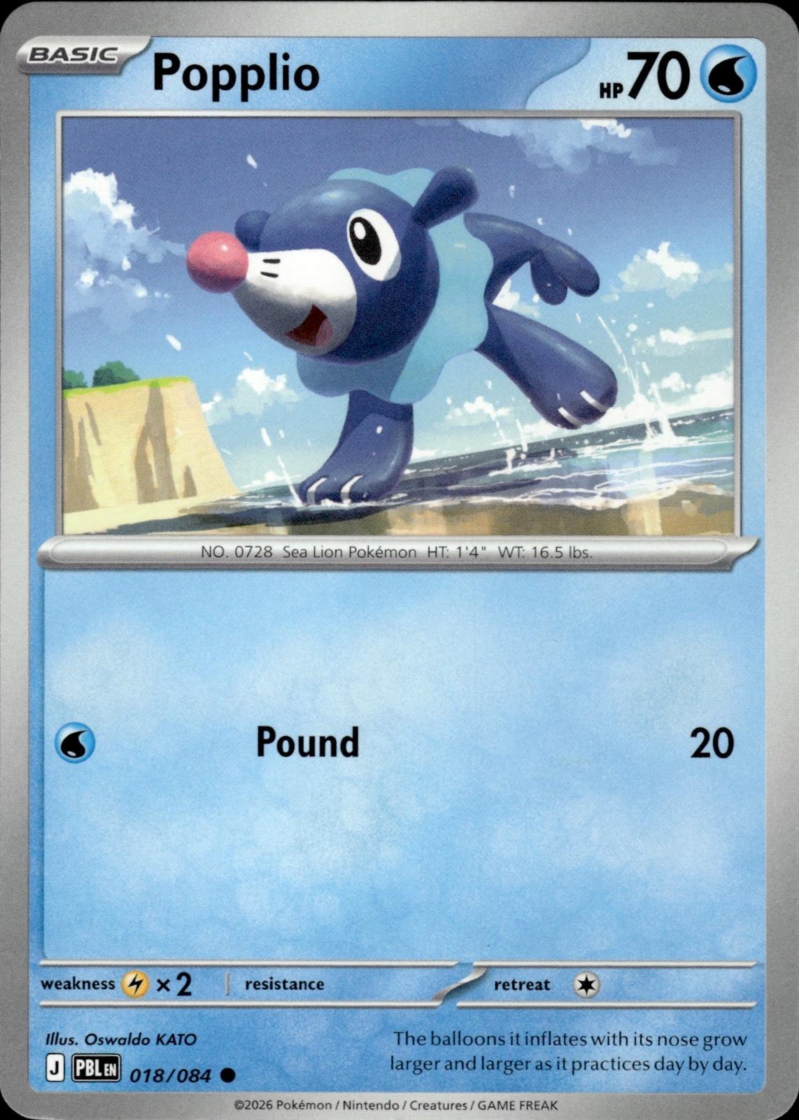 Popplio ME05: Pitch Black #018/084 Common