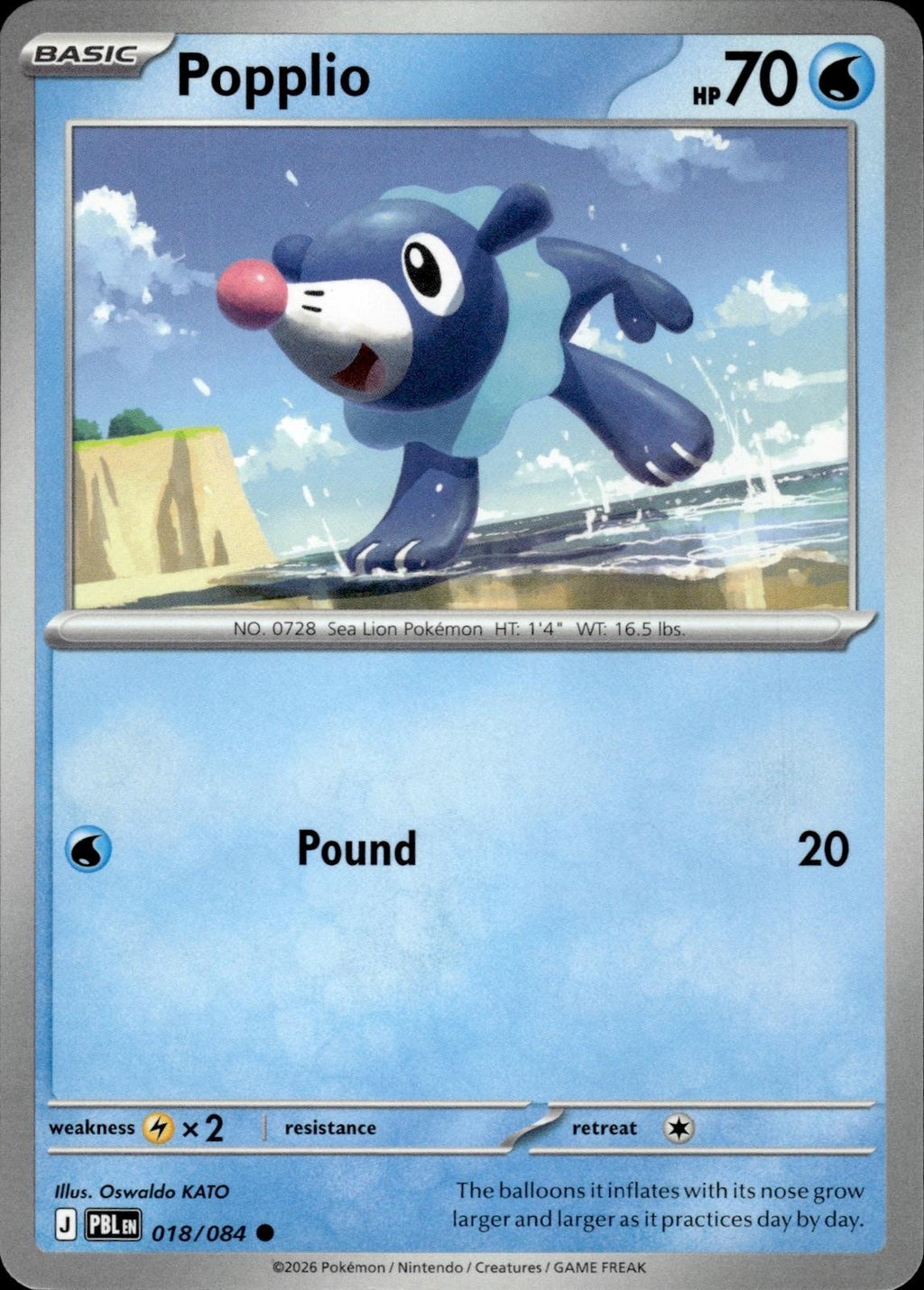 Popplio ME05: Pitch Black #018/084 Common