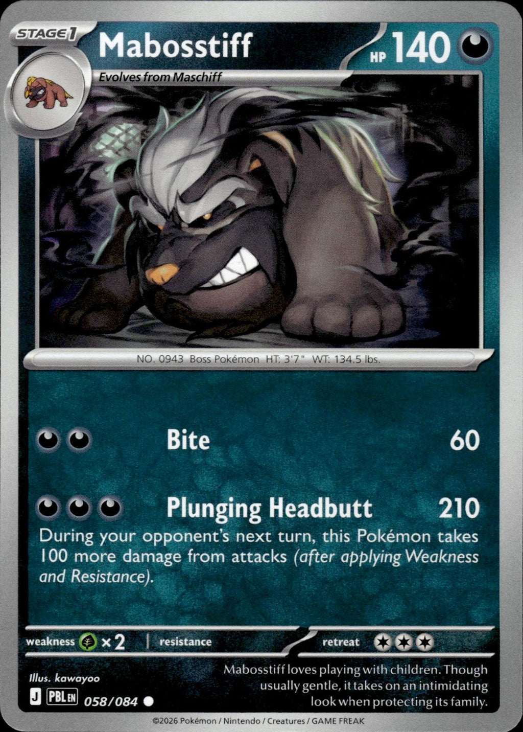 Mabosstiff ME05: Pitch Black #058/084 Common
