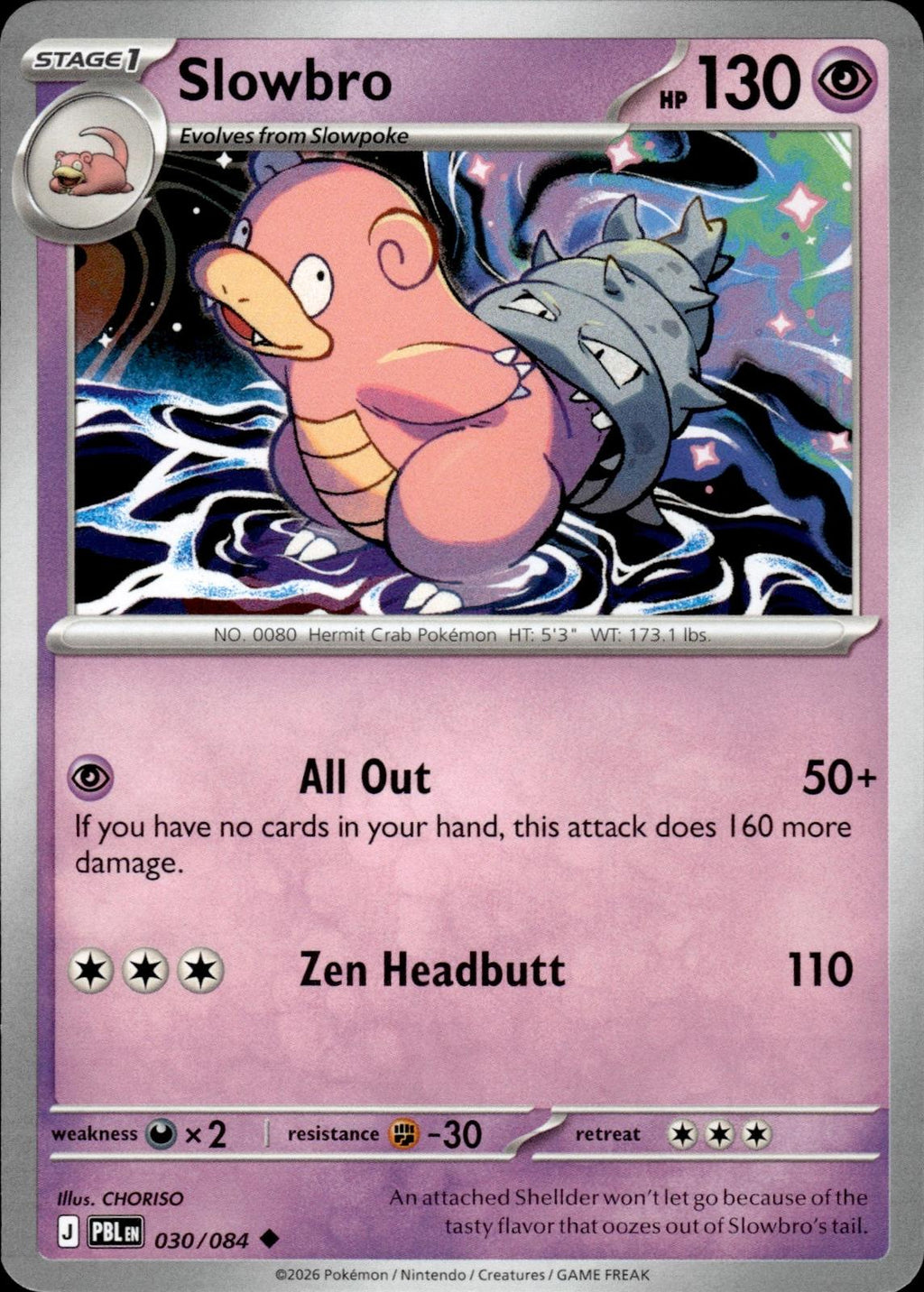 Slowbro ME05: Pitch Black #030/084 Uncommon