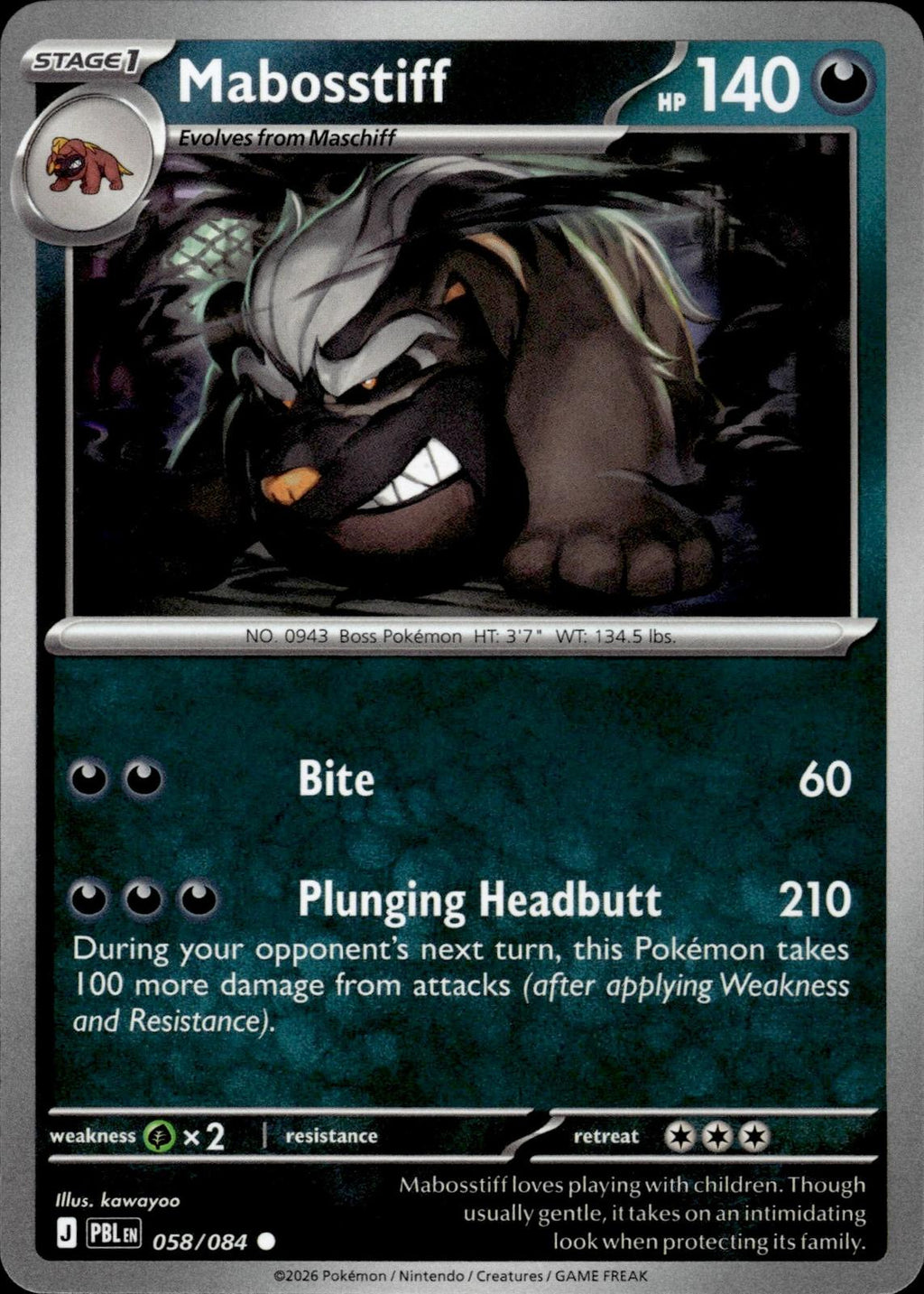 Mabosstiff ME05: Pitch Black #058/084 Common