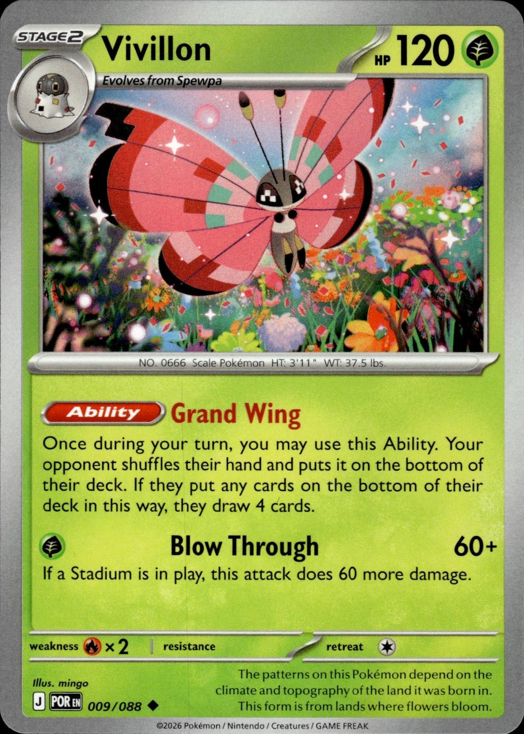 Vivillon ME03: Perfect Order #009/088 Uncommon