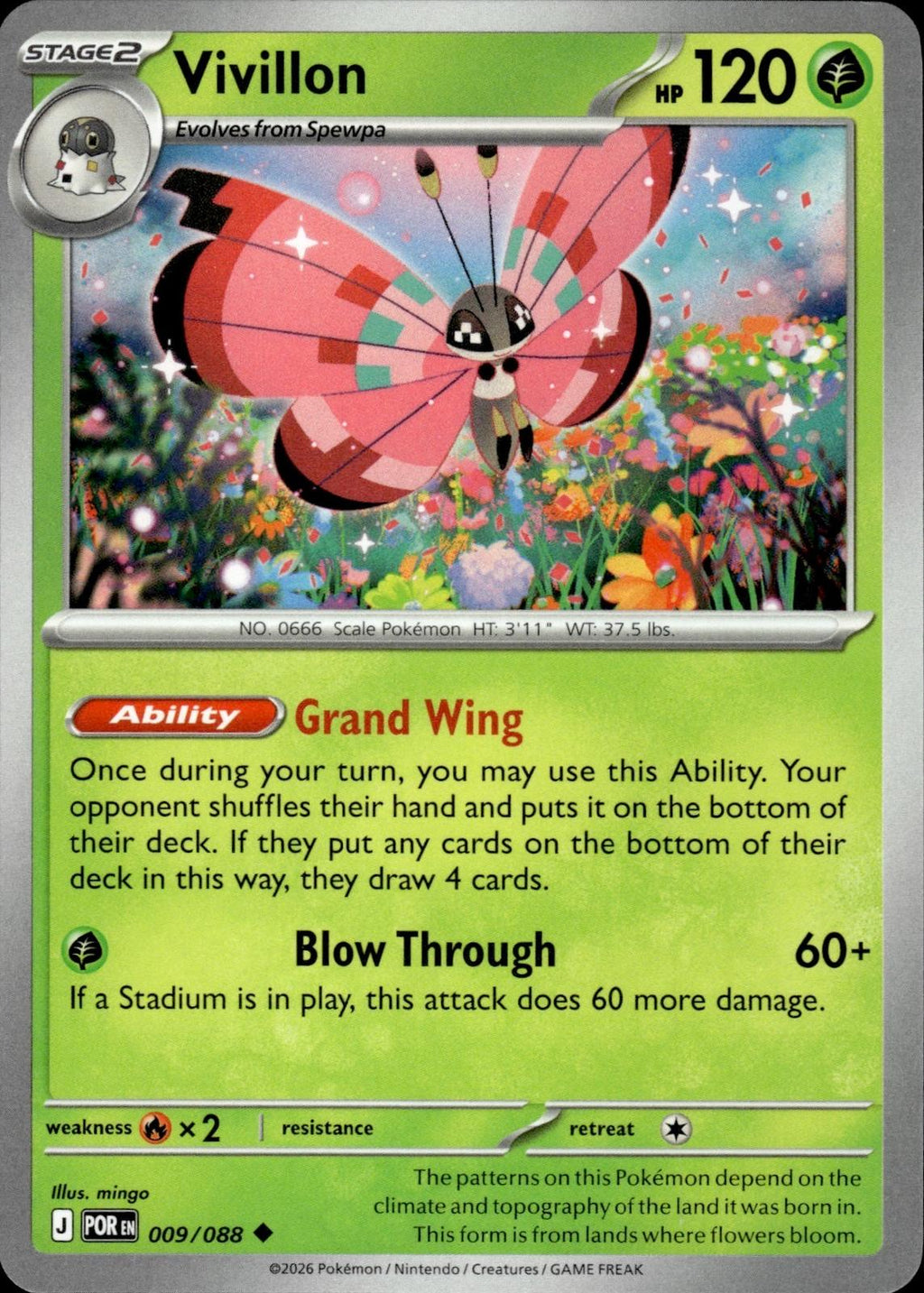 Vivillon ME03: Perfect Order #009/088 Uncommon
