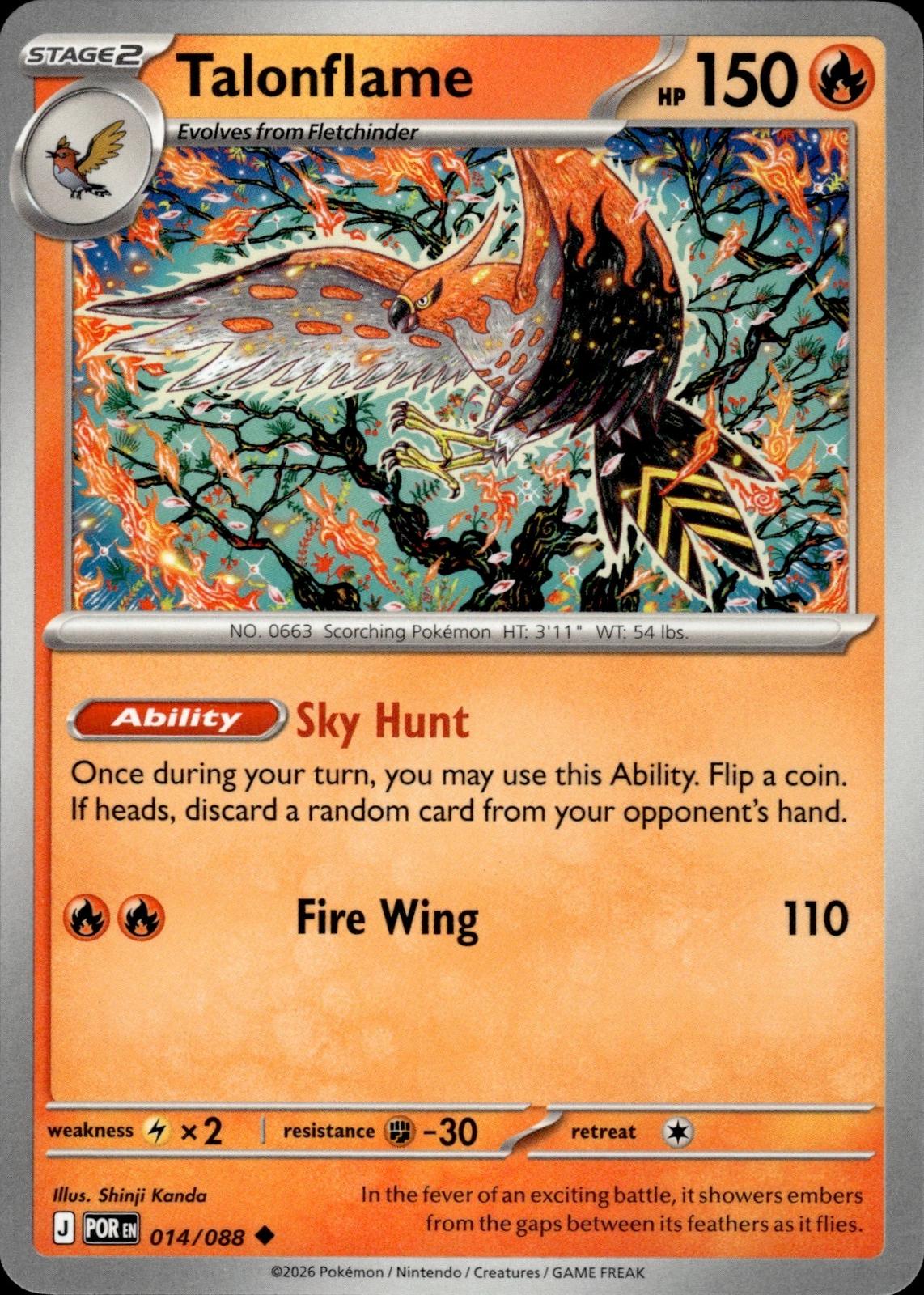 Talonflame ME03: Perfect Order #014/088 Uncommon