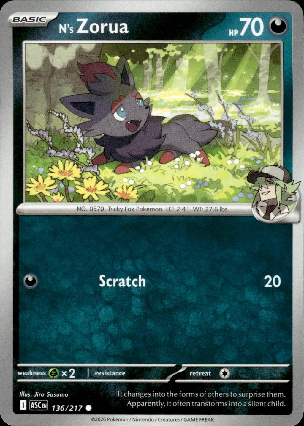 N's Zorua ME: Ascended Heroes #136/217 Common
