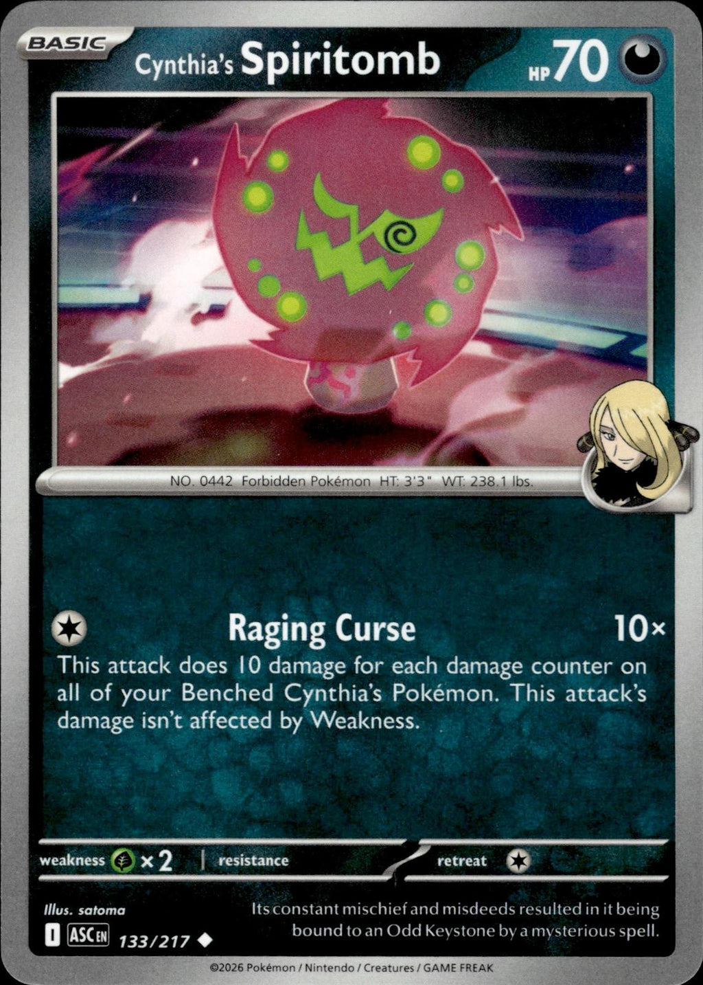 Cynthia's Spiritomb ME: Ascended Heroes #133/217 Uncommon