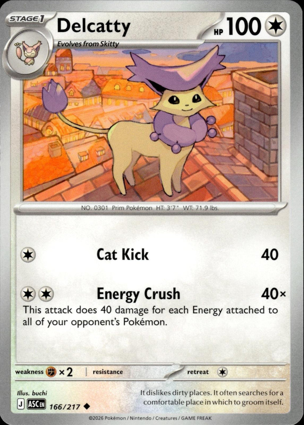 Delcatty ME: Ascended Heroes #166/217 Uncommon