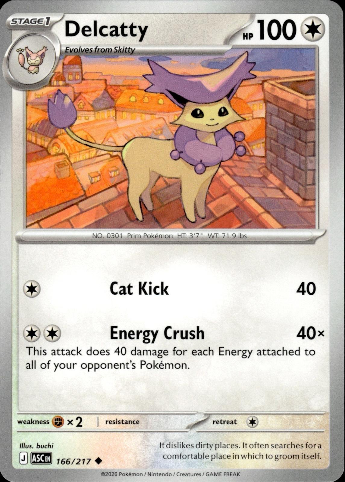 Delcatty ME: Ascended Heroes #166/217 Uncommon