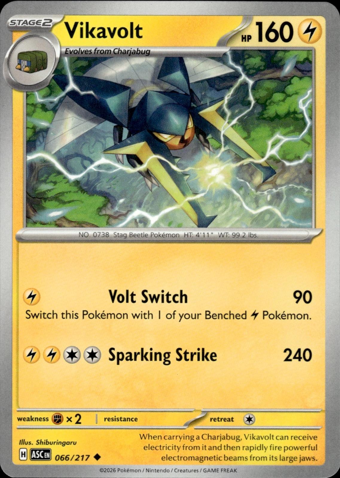 Vikavolt ME: Ascended Heroes #066/217 Uncommon