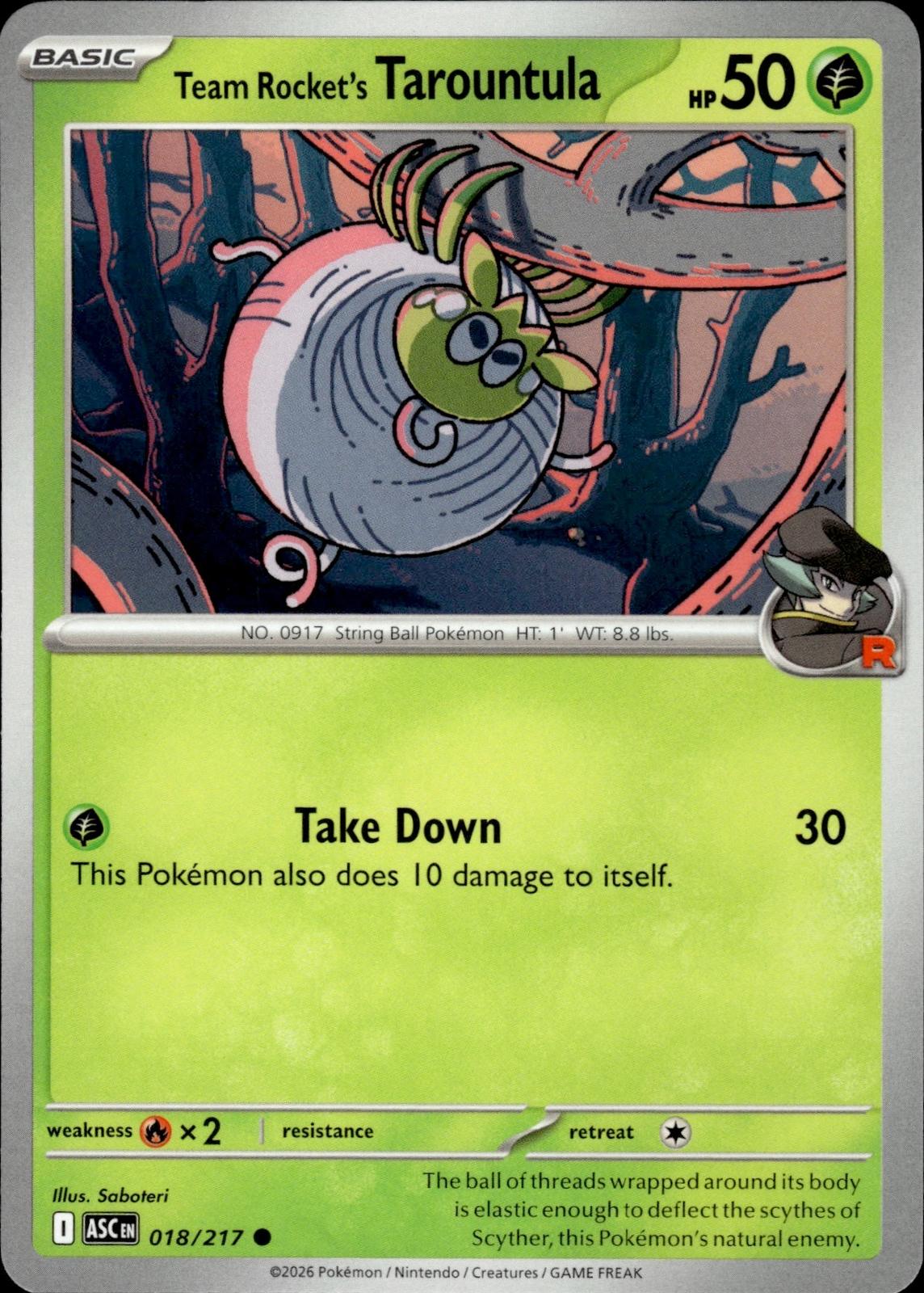 Team Rocket's Tarountula ME: Ascended Heroes #018/217 Common