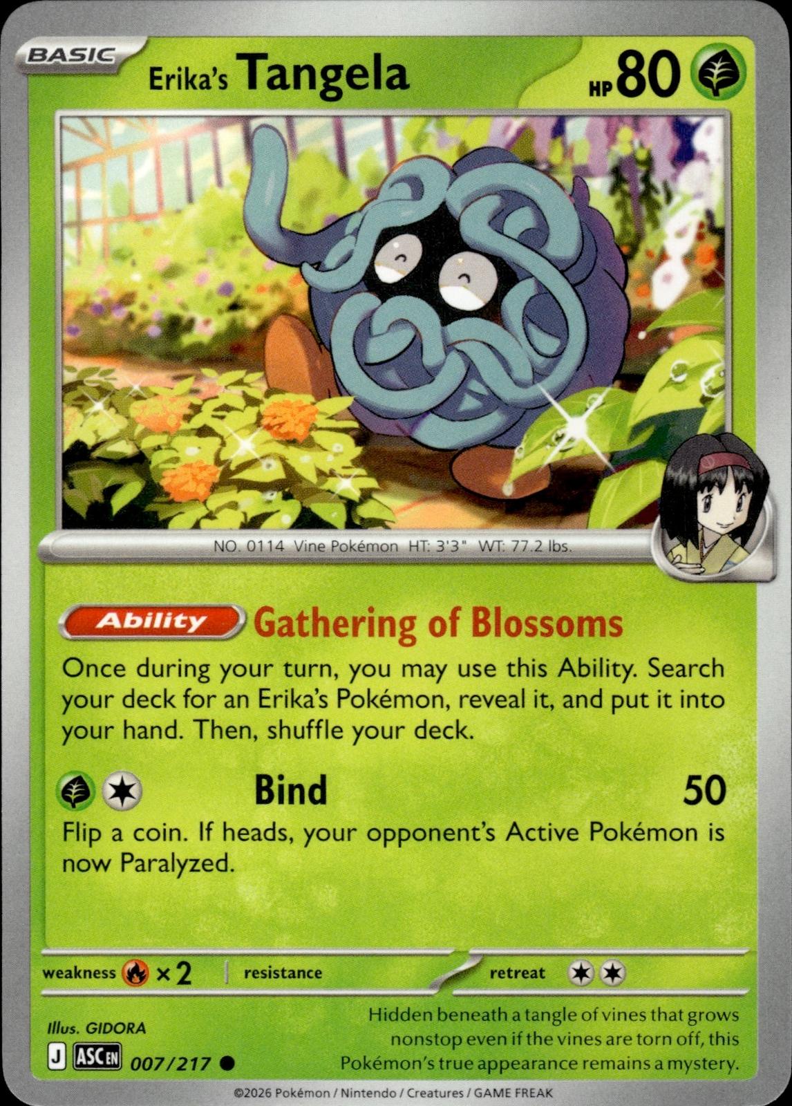 Erika's Tangela ME: Ascended Heroes #007/217 Common