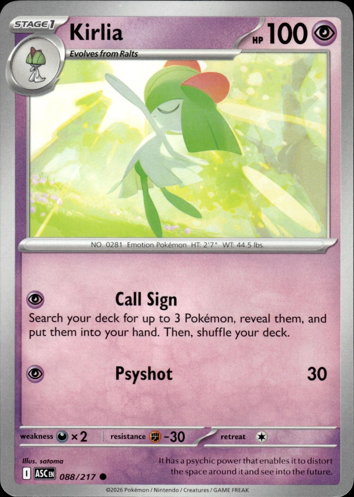 Kirlia ME: Ascended Heroes #088/217 Common
