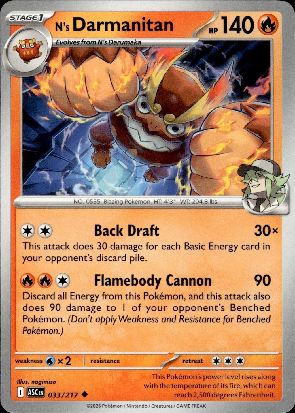 N's Darmanitan ME: Ascended Heroes #033/217 Uncommon