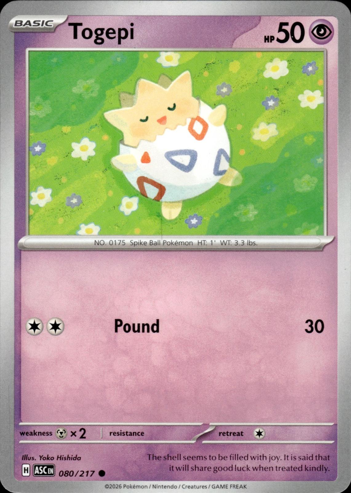 Togepi ME: Ascended Heroes #080/217 Common