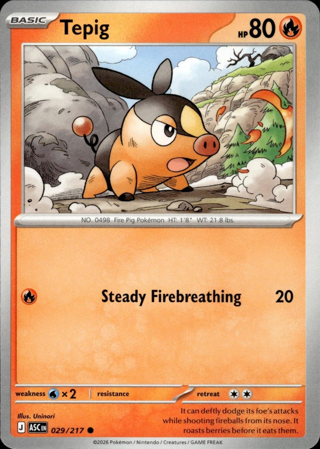 Tepig ME: Ascended Heroes #029/217 Common