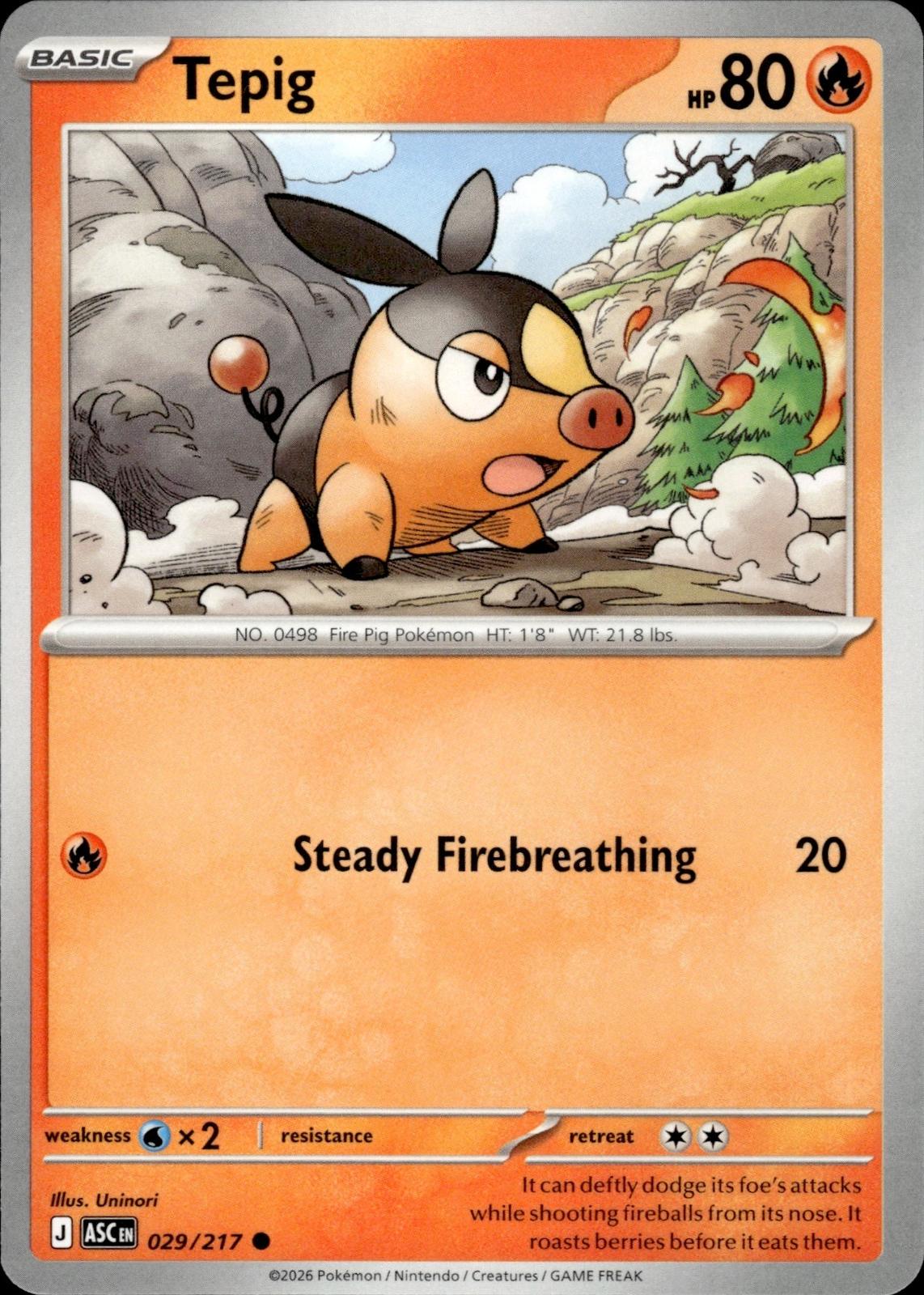 Tepig ME: Ascended Heroes #029/217 Common
