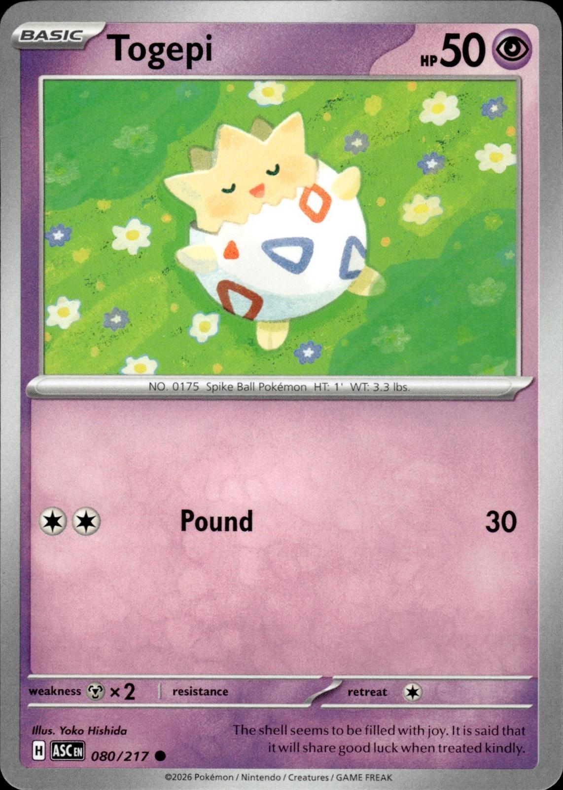 Togepi ME: Ascended Heroes #080/217 Common