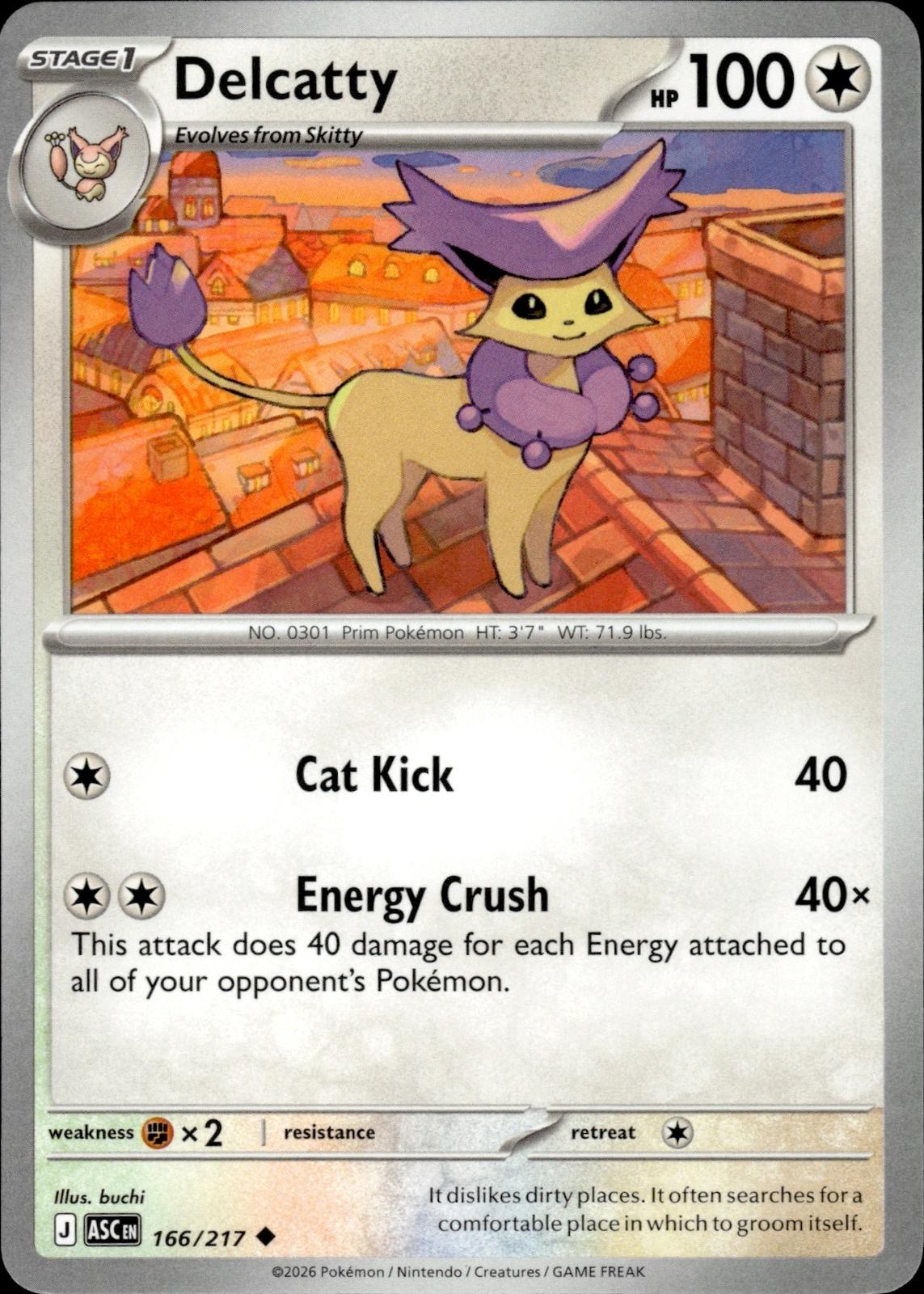 Delcatty ME: Ascended Heroes #166/217 Uncommon