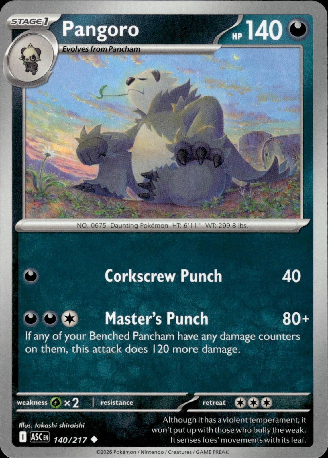 Pangoro ME: Ascended Heroes #140/217 Uncommon