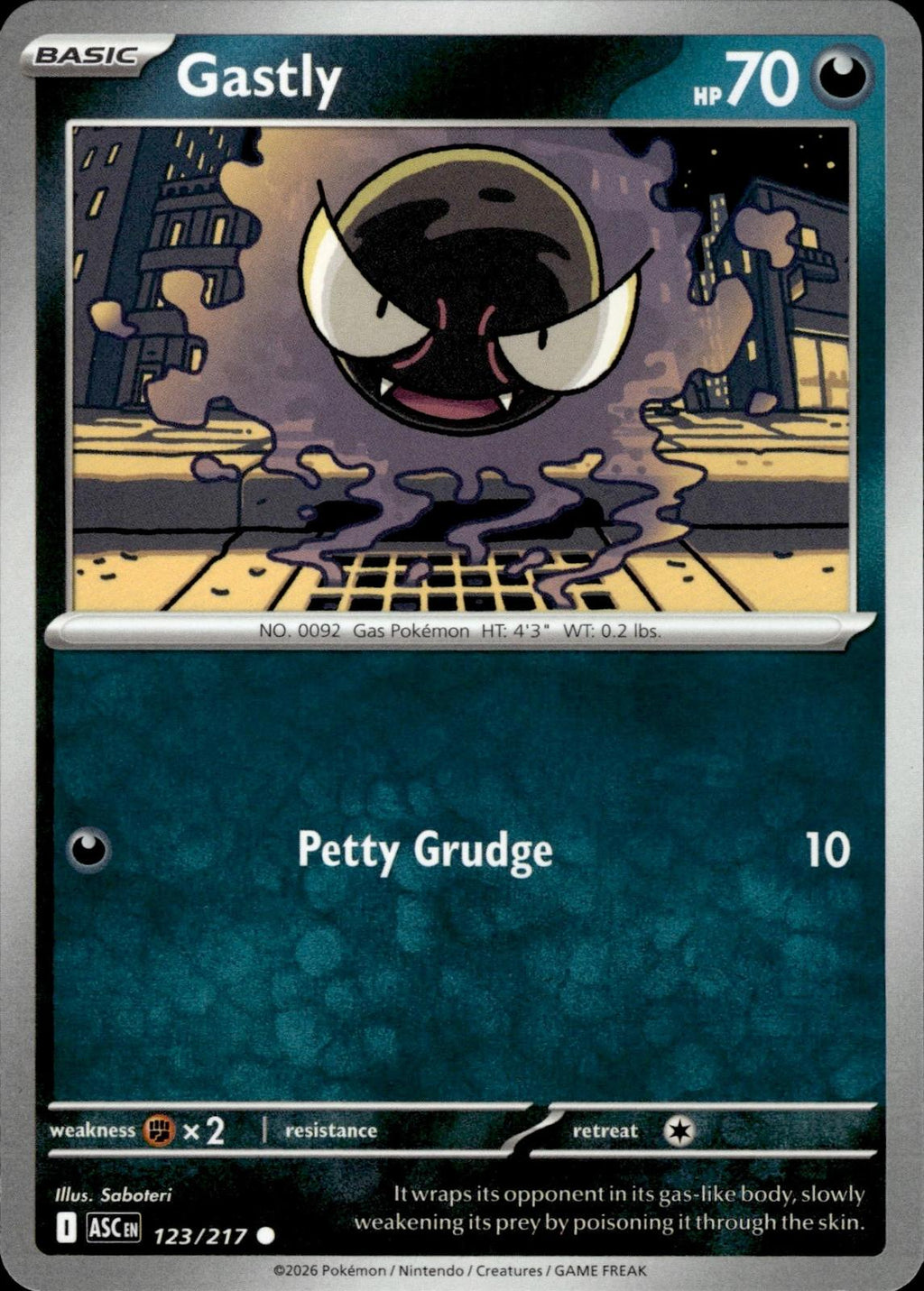 Gastly ME: Ascended Heroes #123/217 Common