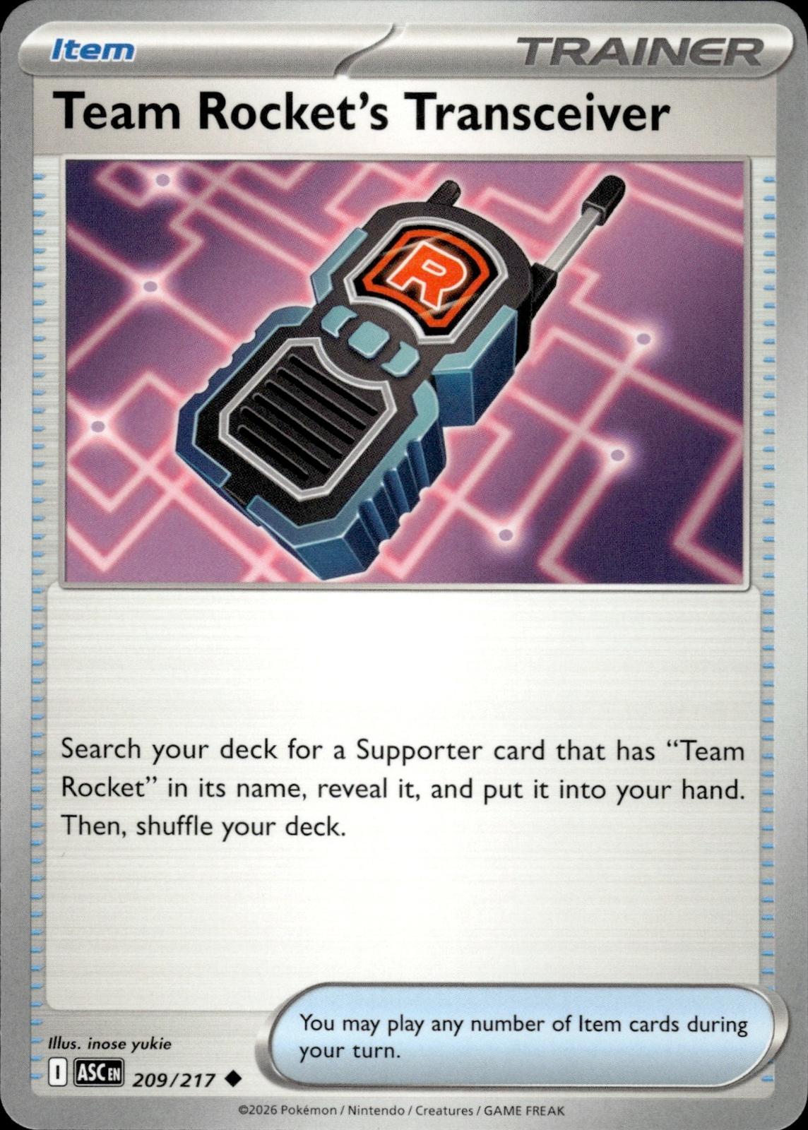 Team Rocket's Transceiver ME: Ascended Heroes #209/217 Uncommon