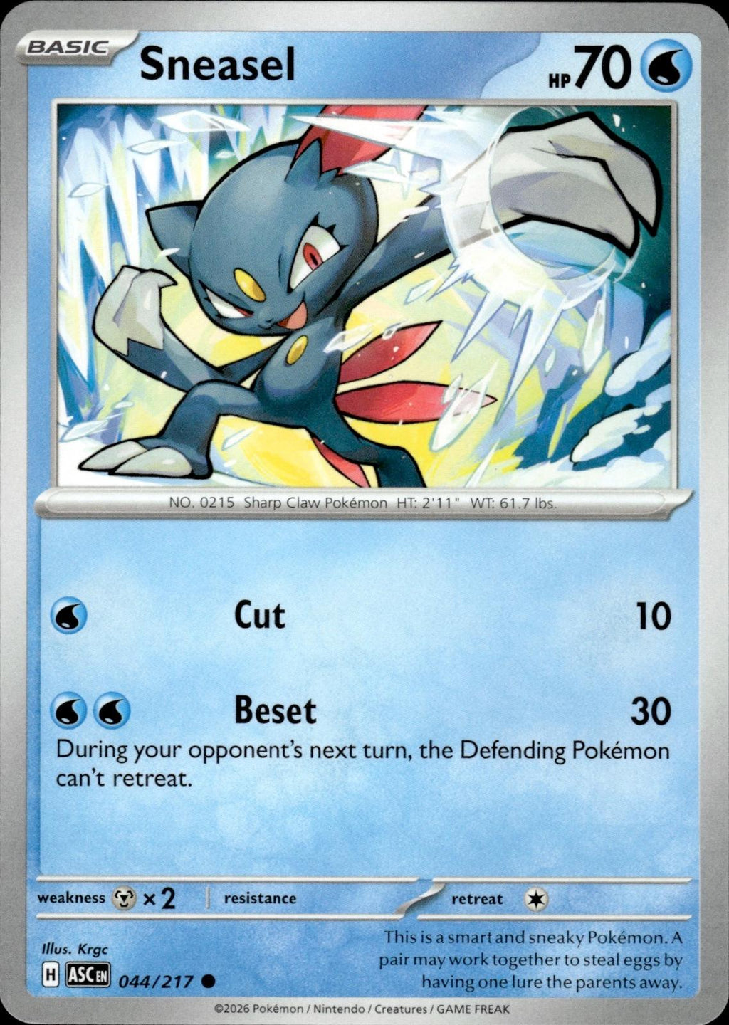 Sneasel ME: Ascended Heroes #044/217 Common