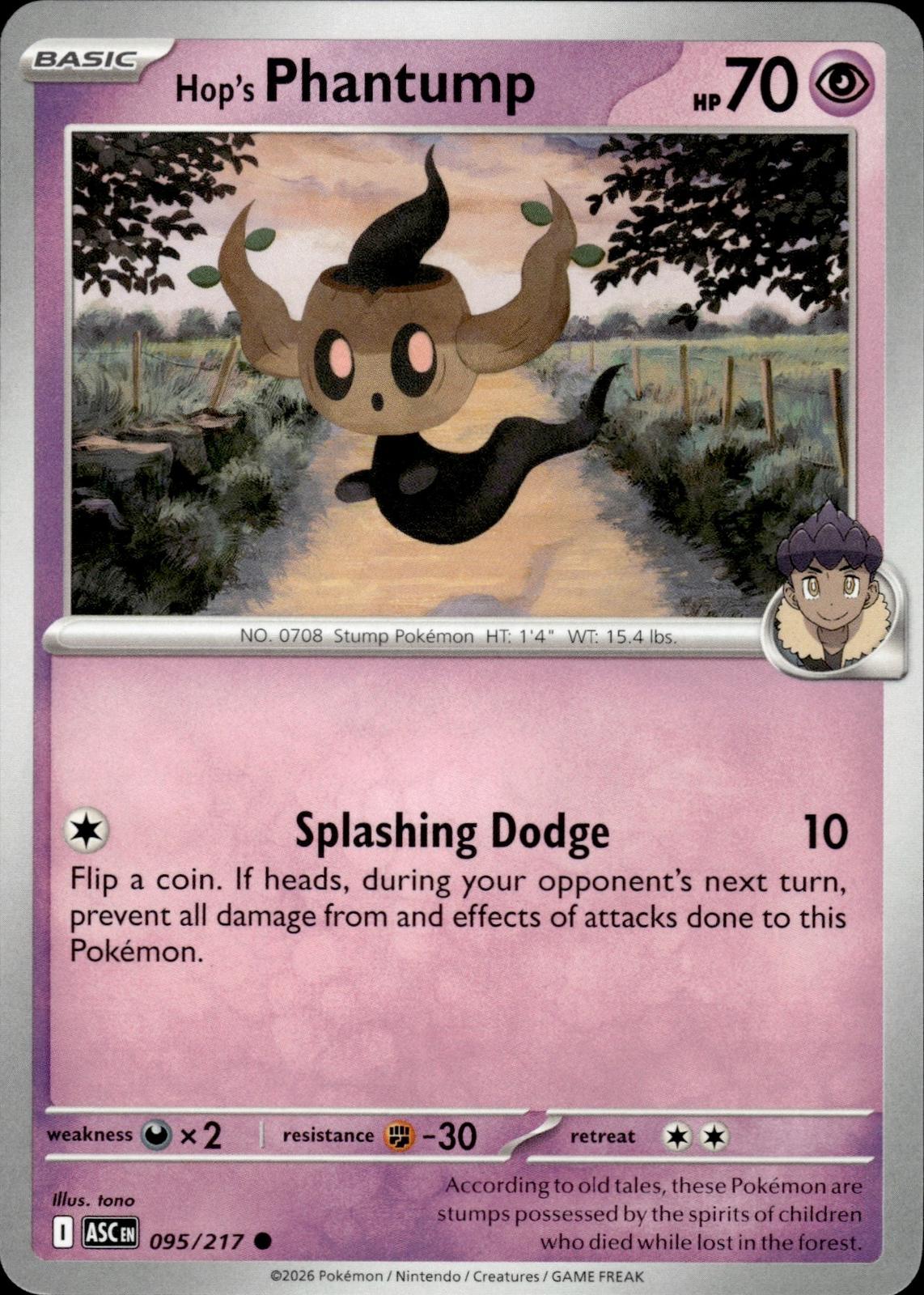 Hop's Phantump ME: Ascended Heroes #095/217 Common