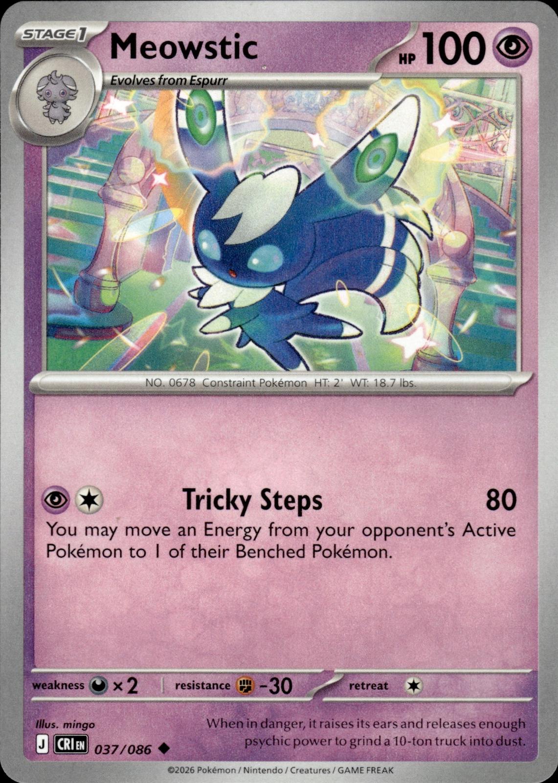 Meowstic ME04: Chaos Rising #037/086 Uncommon