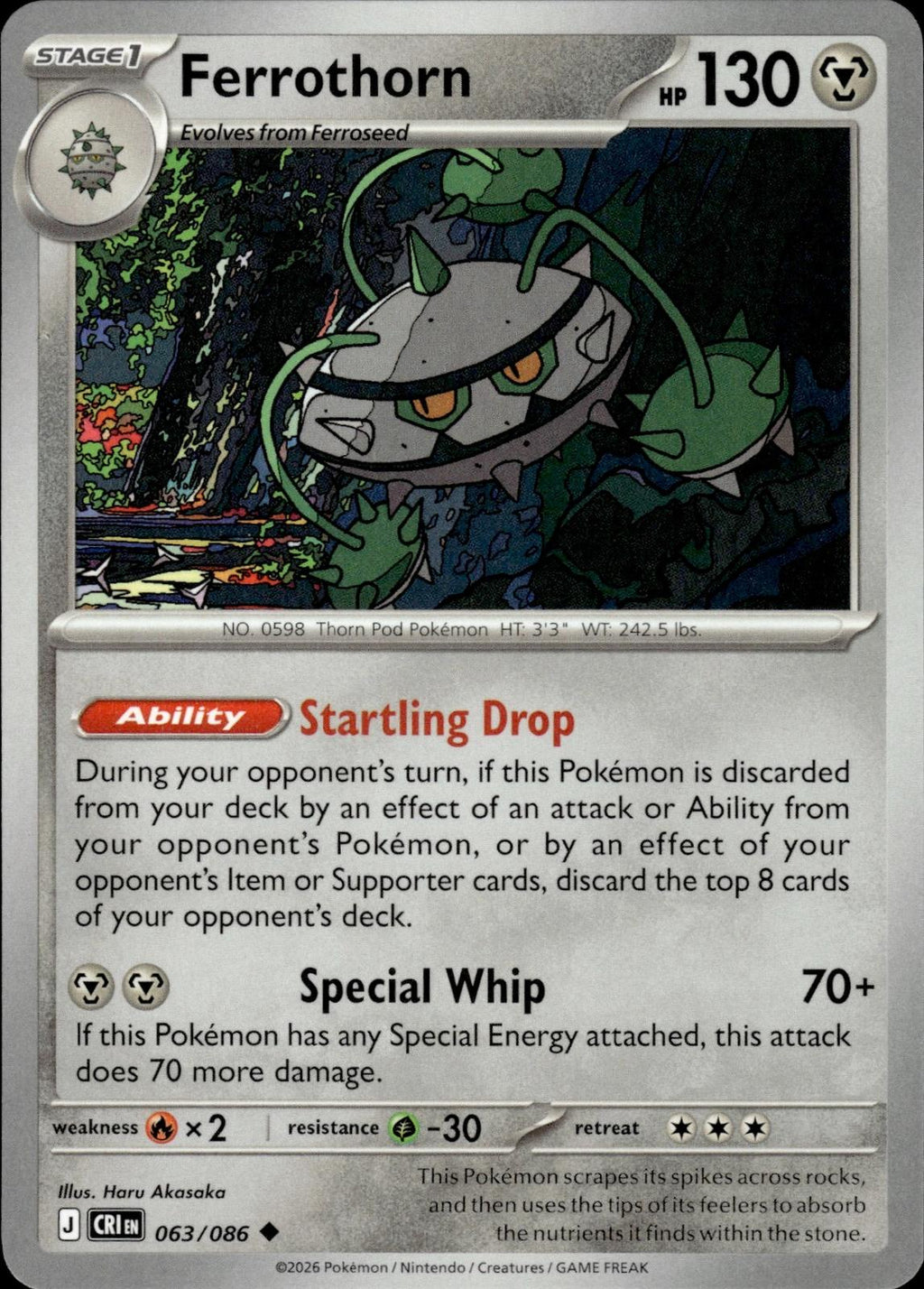 Ferrothorn ME04: Chaos Rising #063/086 Uncommon