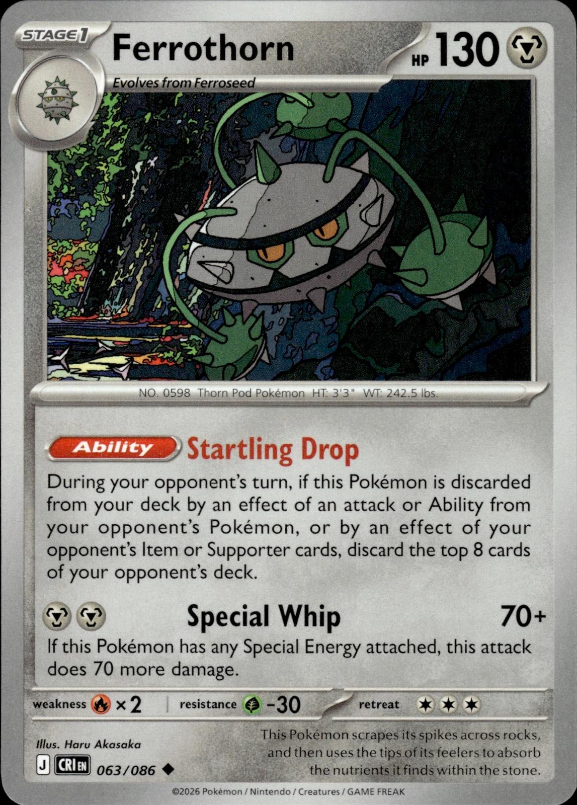 Ferrothorn ME04: Chaos Rising #063/086 Uncommon