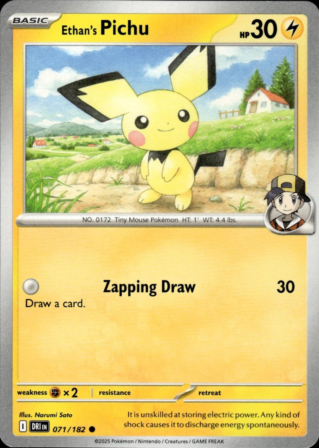 Ethan's Pichu SV10: Destined Rivals #071/182 Common