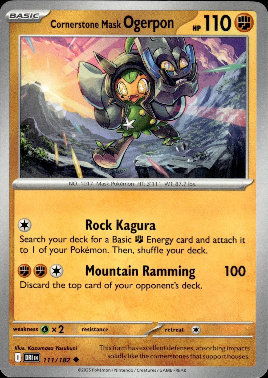 Cornerstone Mask Ogerpon SV10: Destined Rivals #111/182 Uncommon
