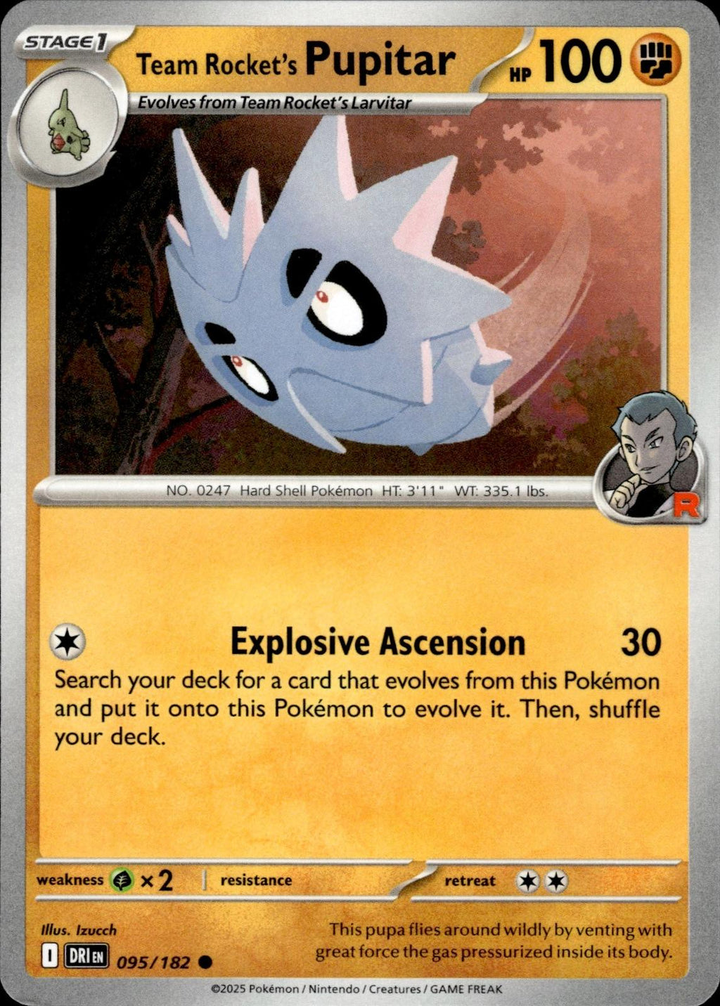 Team Rocket's Pupitar SV10: Destined Rivals #095/182 Common