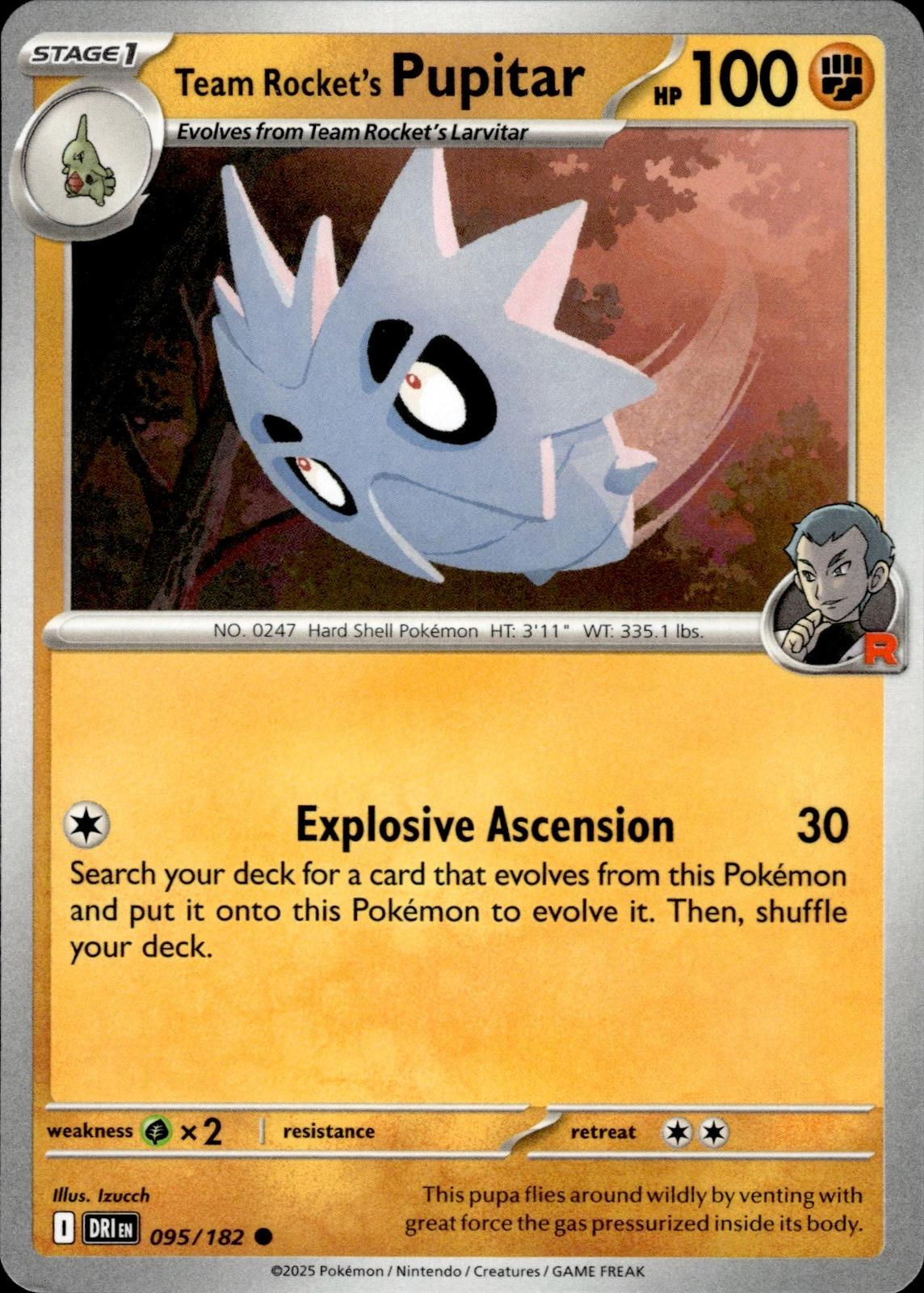Team Rocket's Pupitar SV10: Destined Rivals #095/182 Common