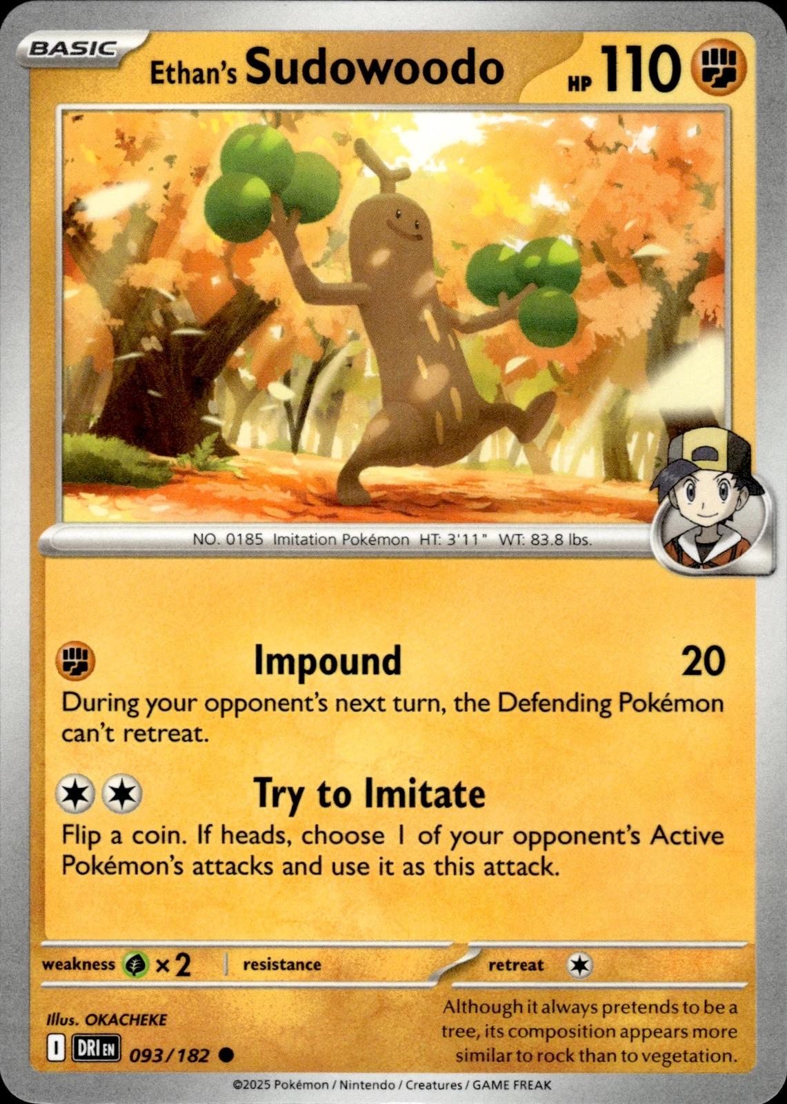 Ethan's Sudowoodo SV10: Destined Rivals #093/182 Common