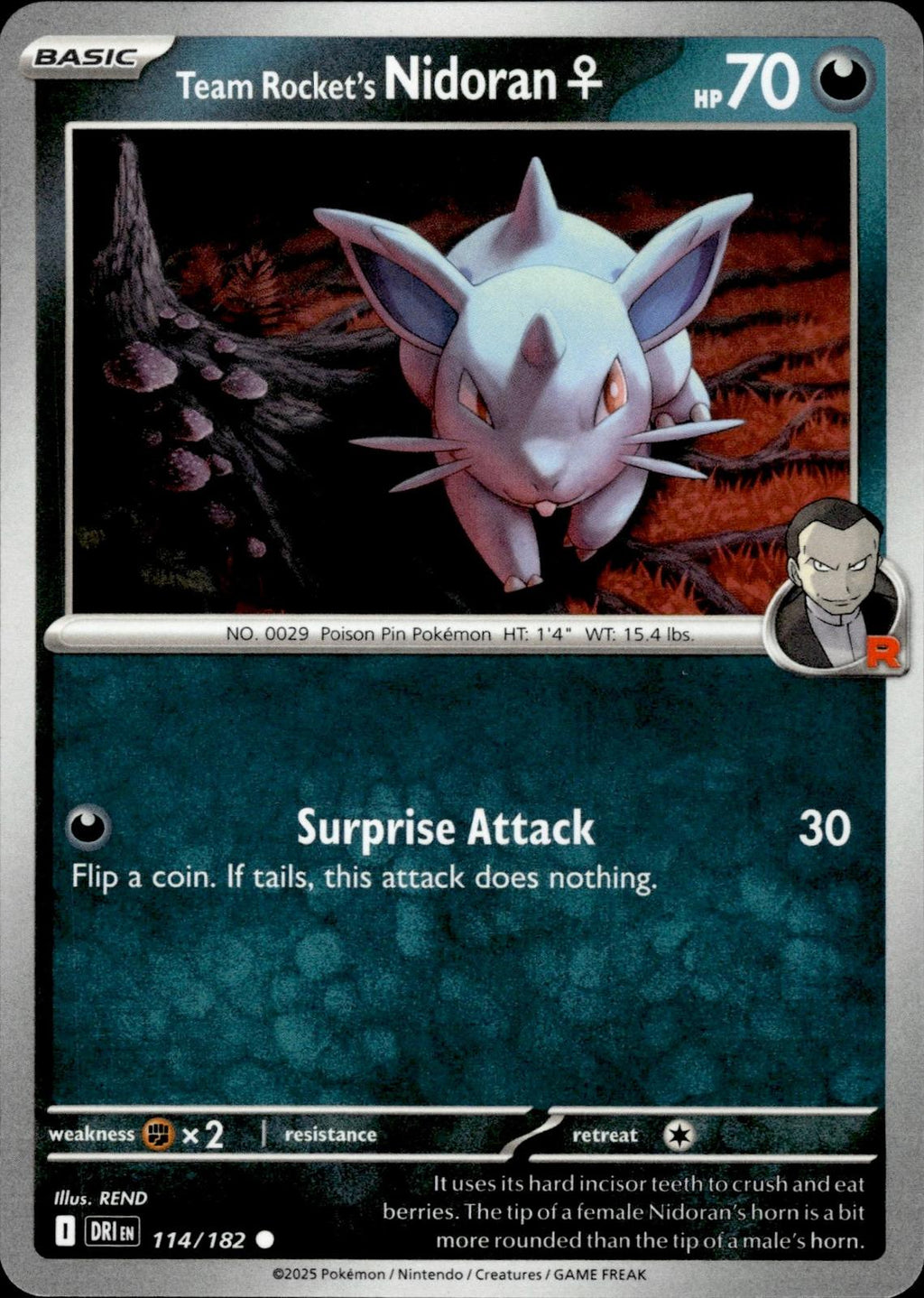 Team Rocket's Nidoran F SV10: Destined Rivals #114/182 Common